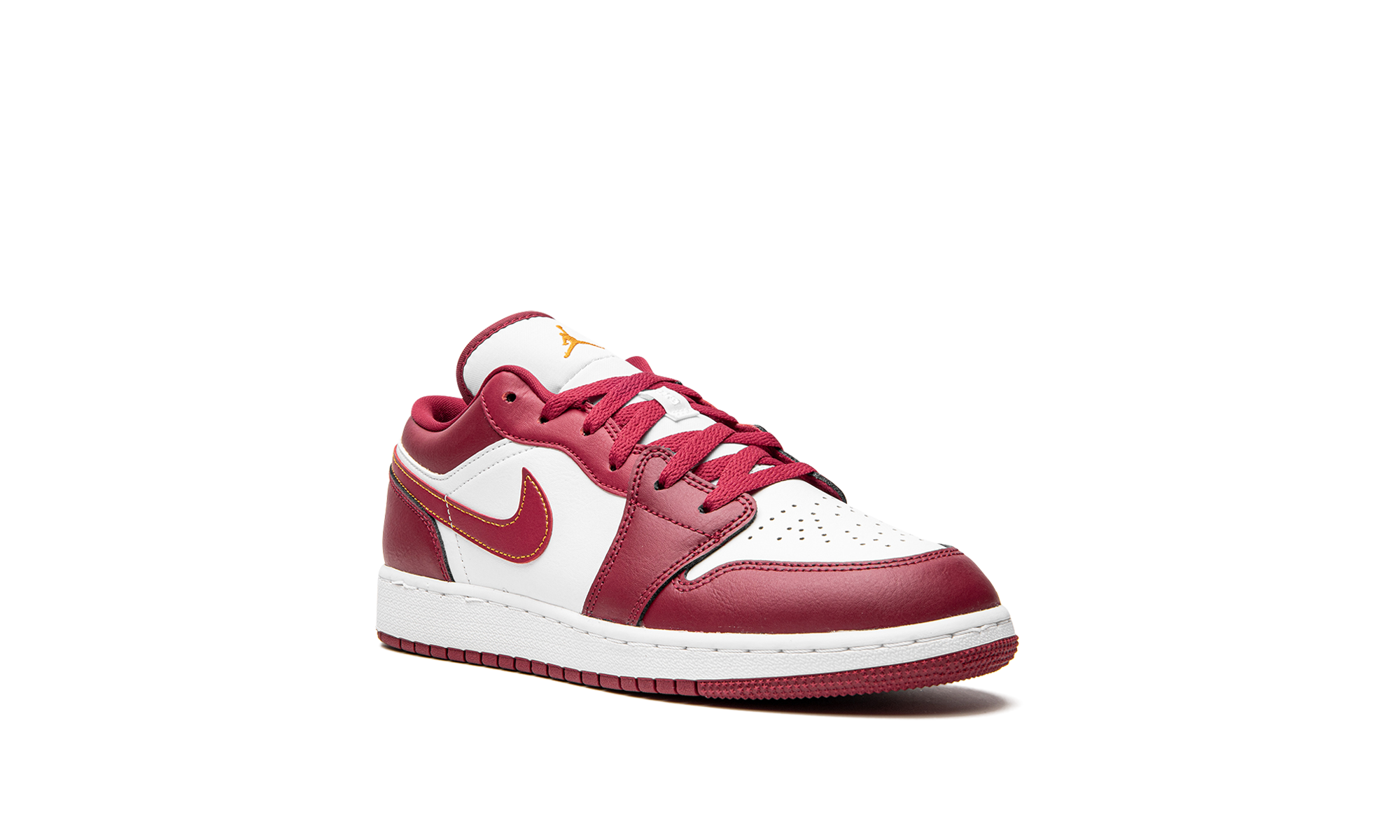 jordan 1 low cardinal red gs+553560-607+diagnol right view