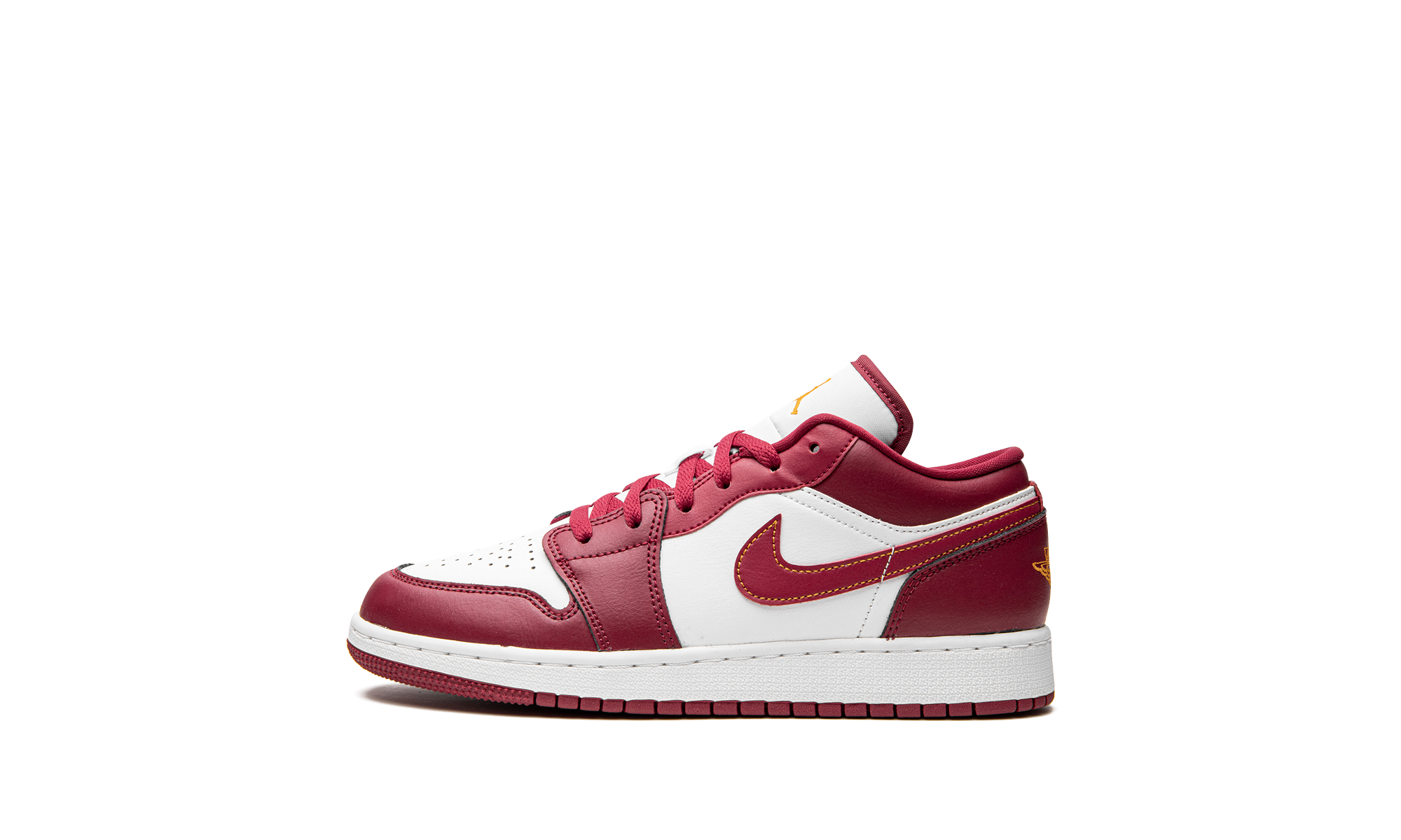 jordan 1 low cardinal red gs+553560-607+diagnol right view 1