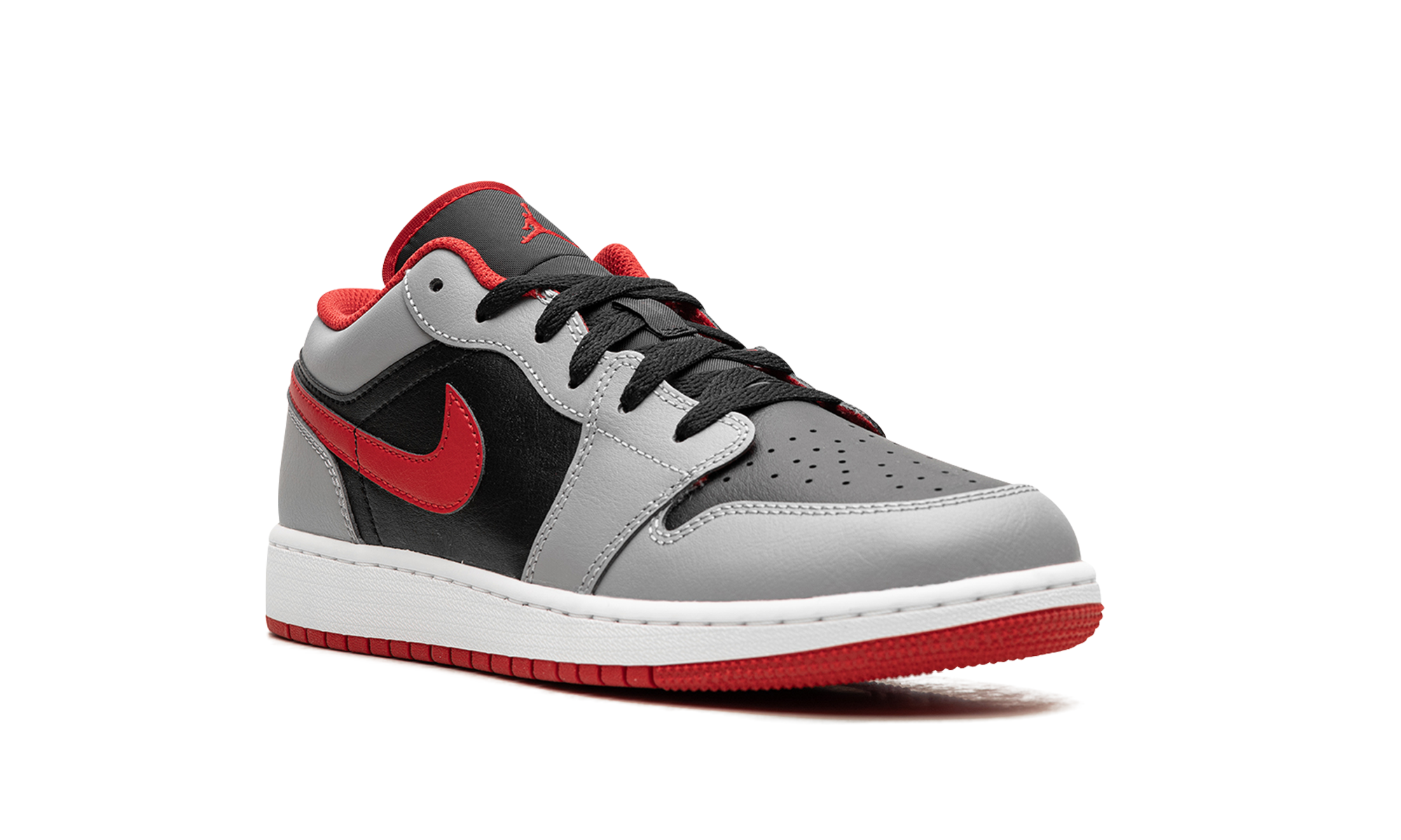 jordan 1 low cement fire red gs+553560-060+diagnol right view