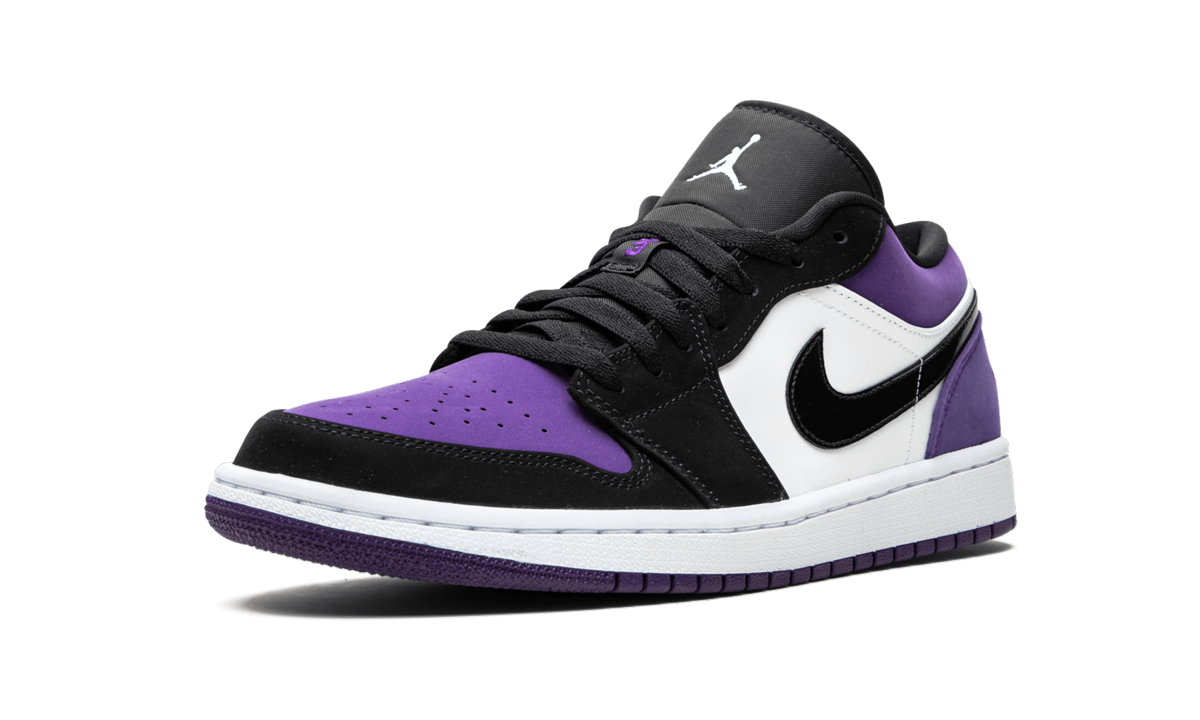 jordan 1 low court purple+553558-125+left diagnol single view