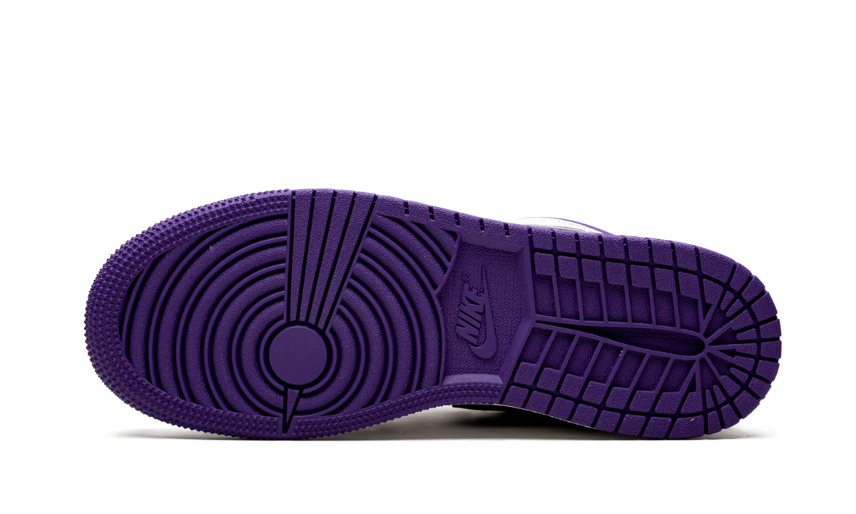 jordan 1 low court purple gs+553560-125+bottom view