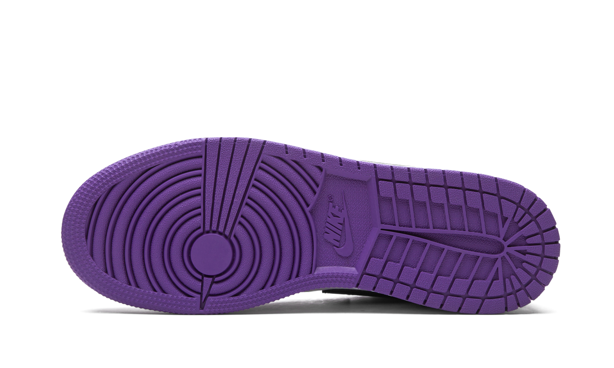 jordan 1 low court purple white gs+553560-500+bottom view