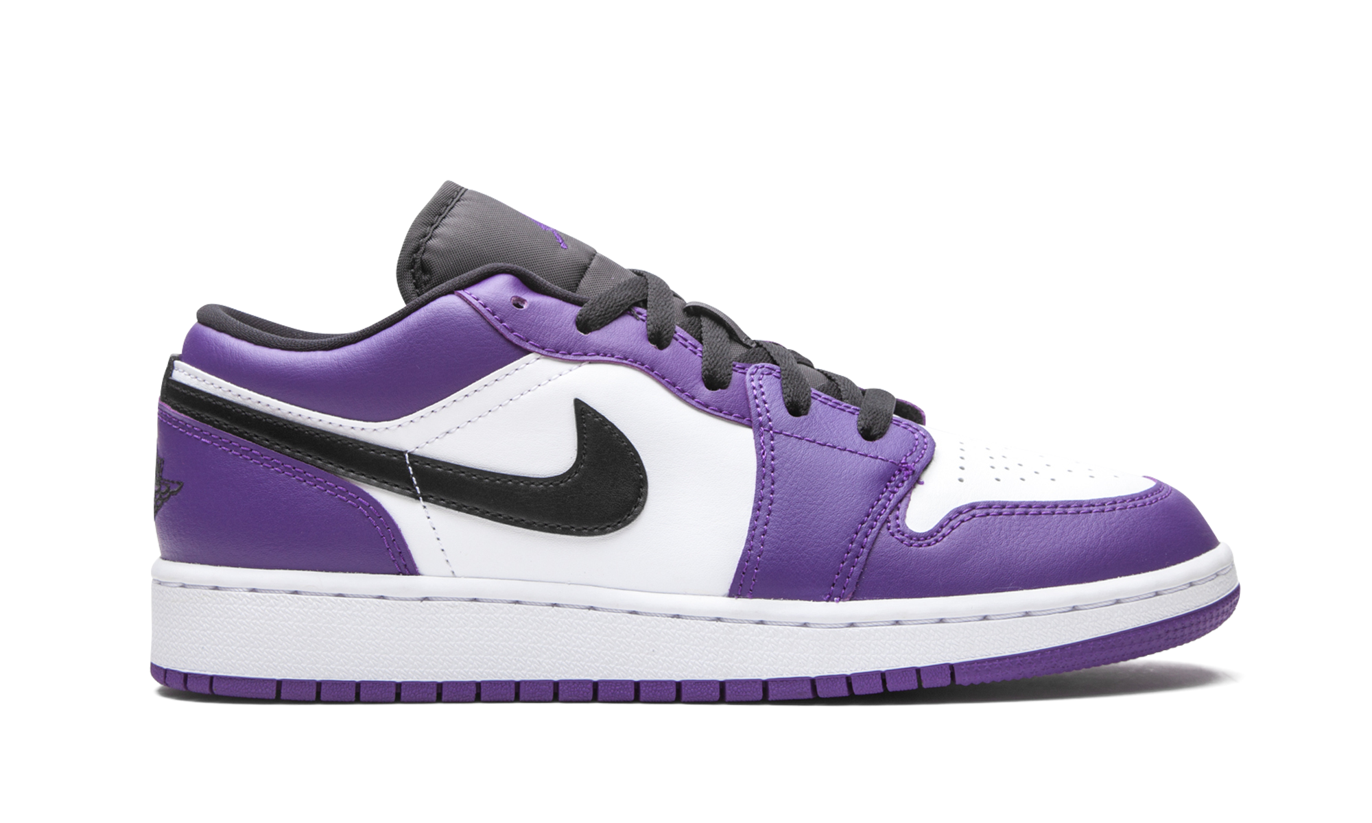 jordan 1 low court purple white gs+553560-500+right view