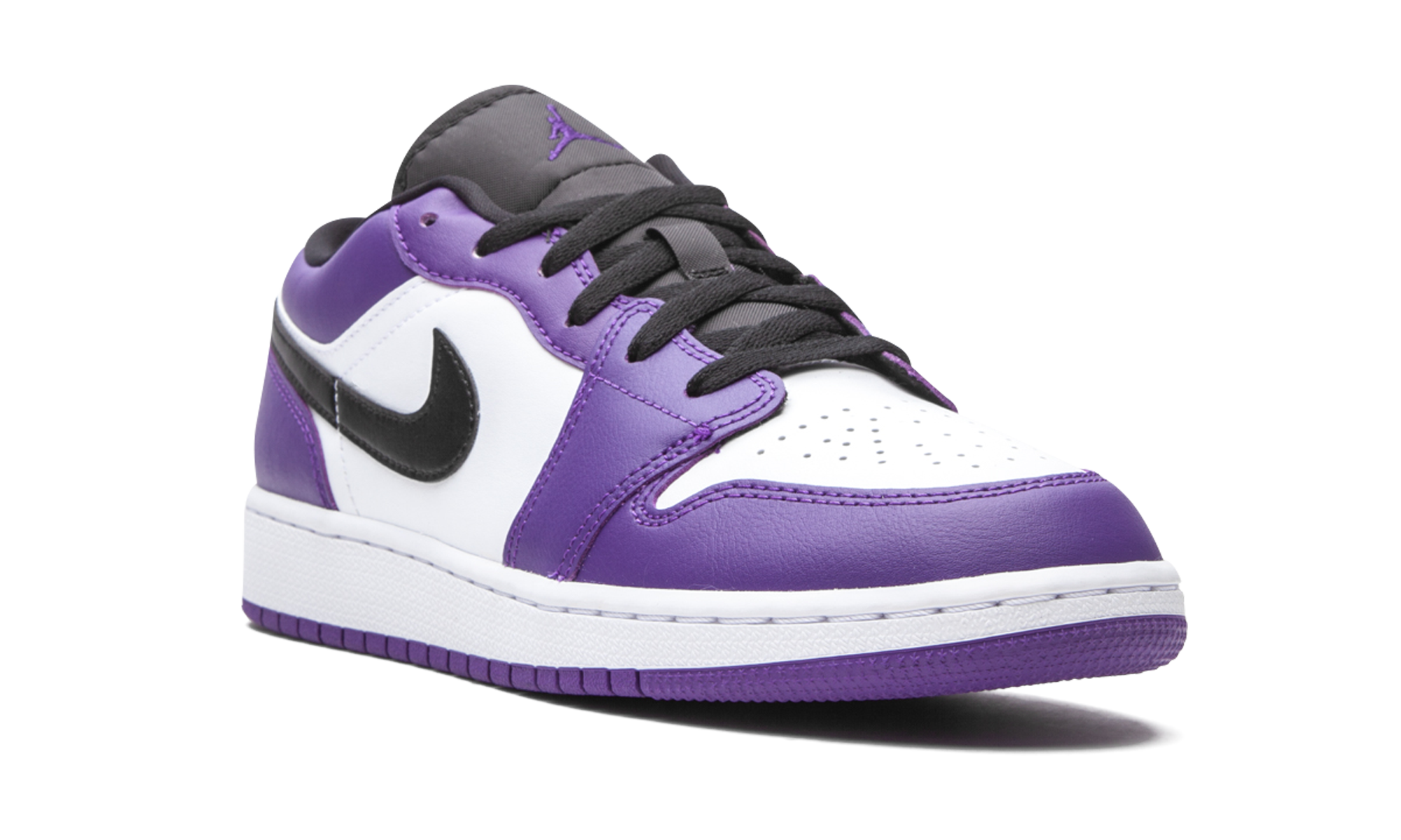 jordan 1 low court purple white gs+553560-500+diagnol right view