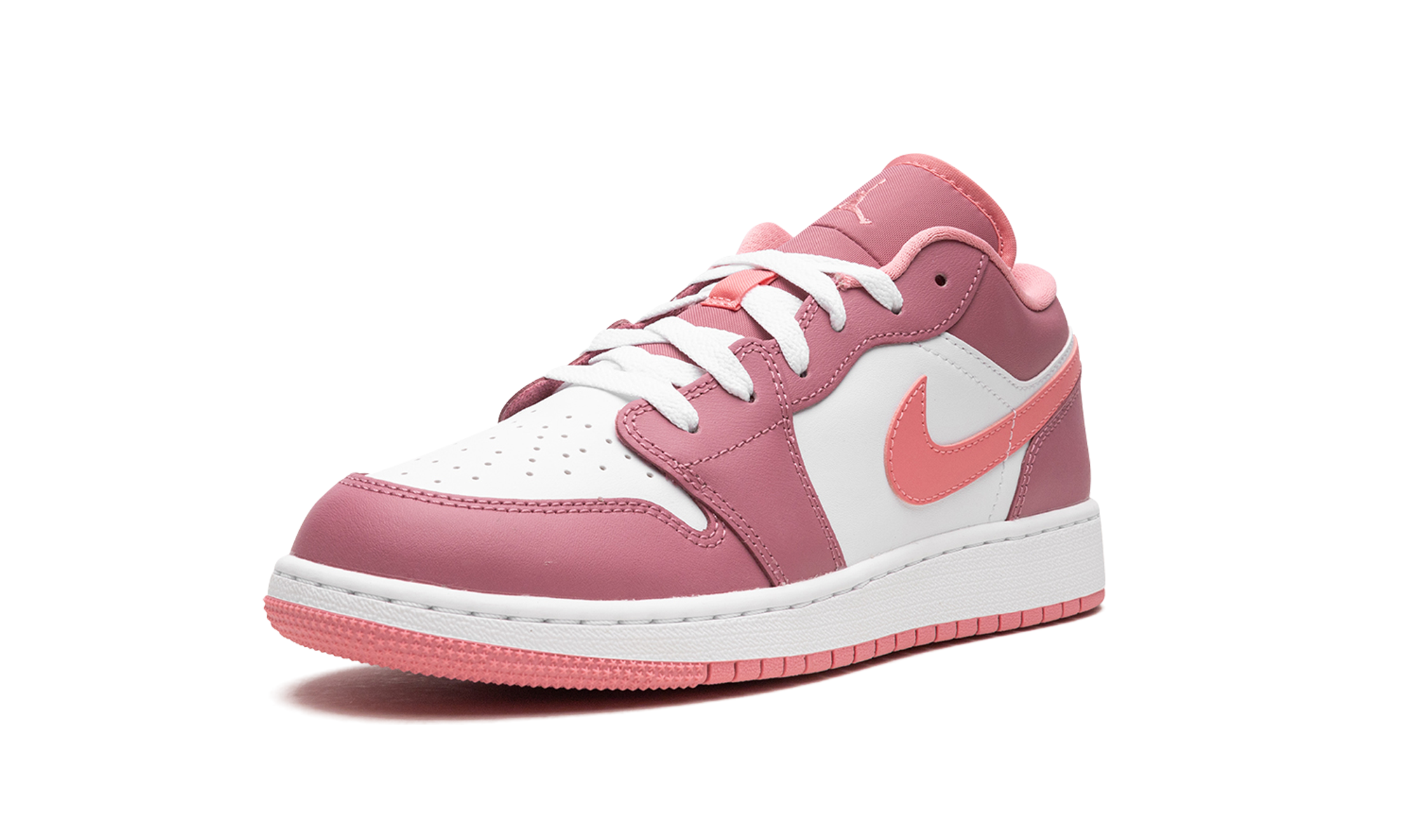 jordan 1 low desert berry gs+553560-616+left diagnol single view