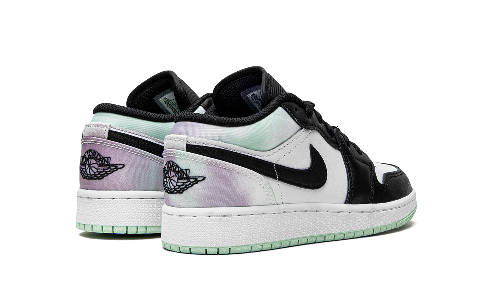 jordan 1 low easter pastel tie dye gs+DQ2514-100+diagnol right behind view