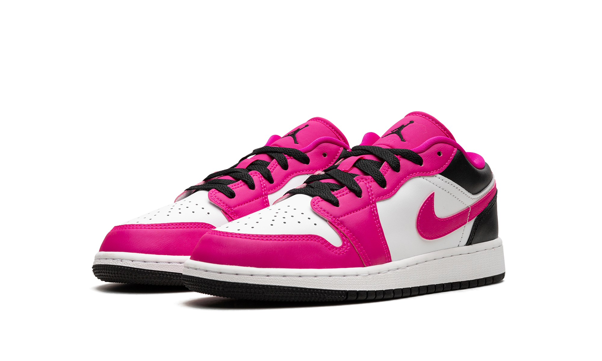 jordan 1 low fierce pink gs+DZ5365-601+diagnol left view