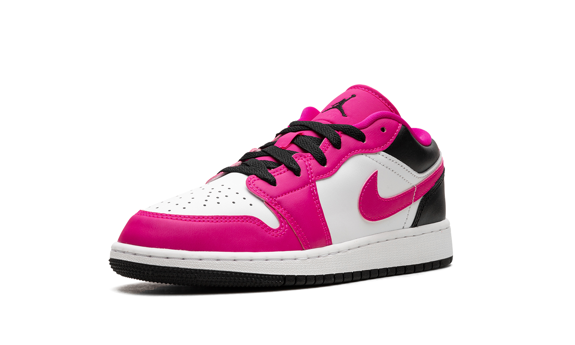 jordan 1 low fierce pink gs+DZ5365-601+left diagnol single view