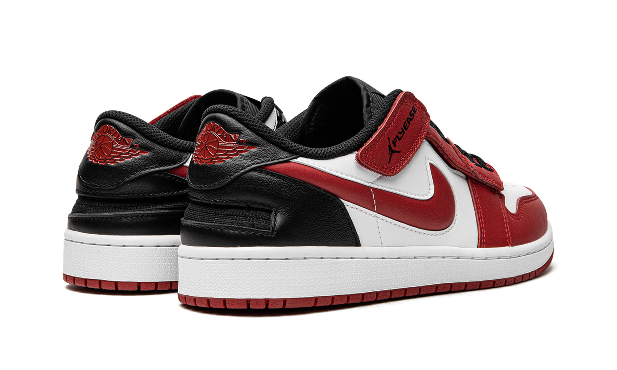jordan 1 low flyease gym red+DM1206-163+diagnol right behind view