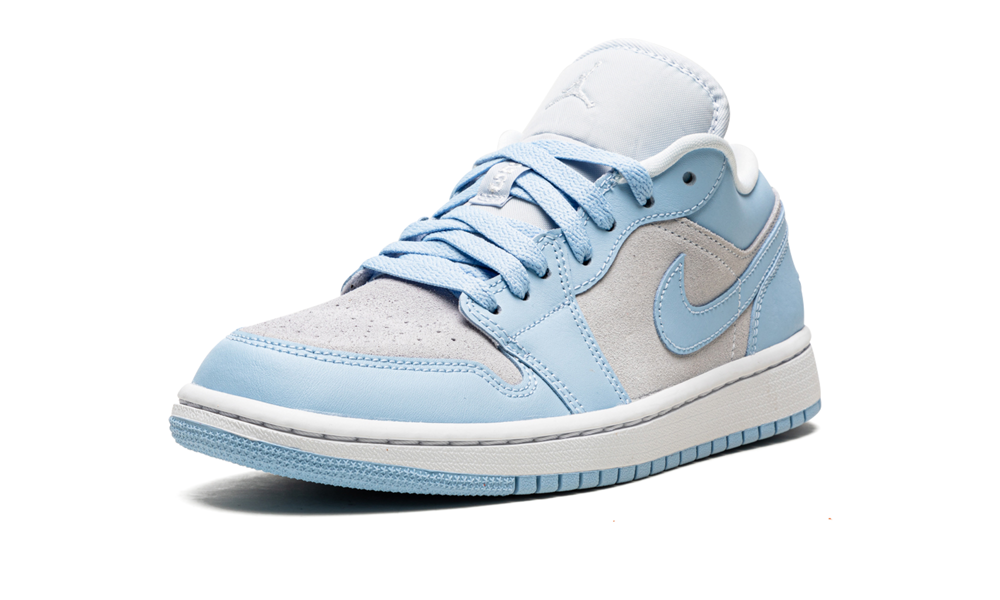 jordan 1 low football grey aluminum women s+DC0774-050+left diagnol single view