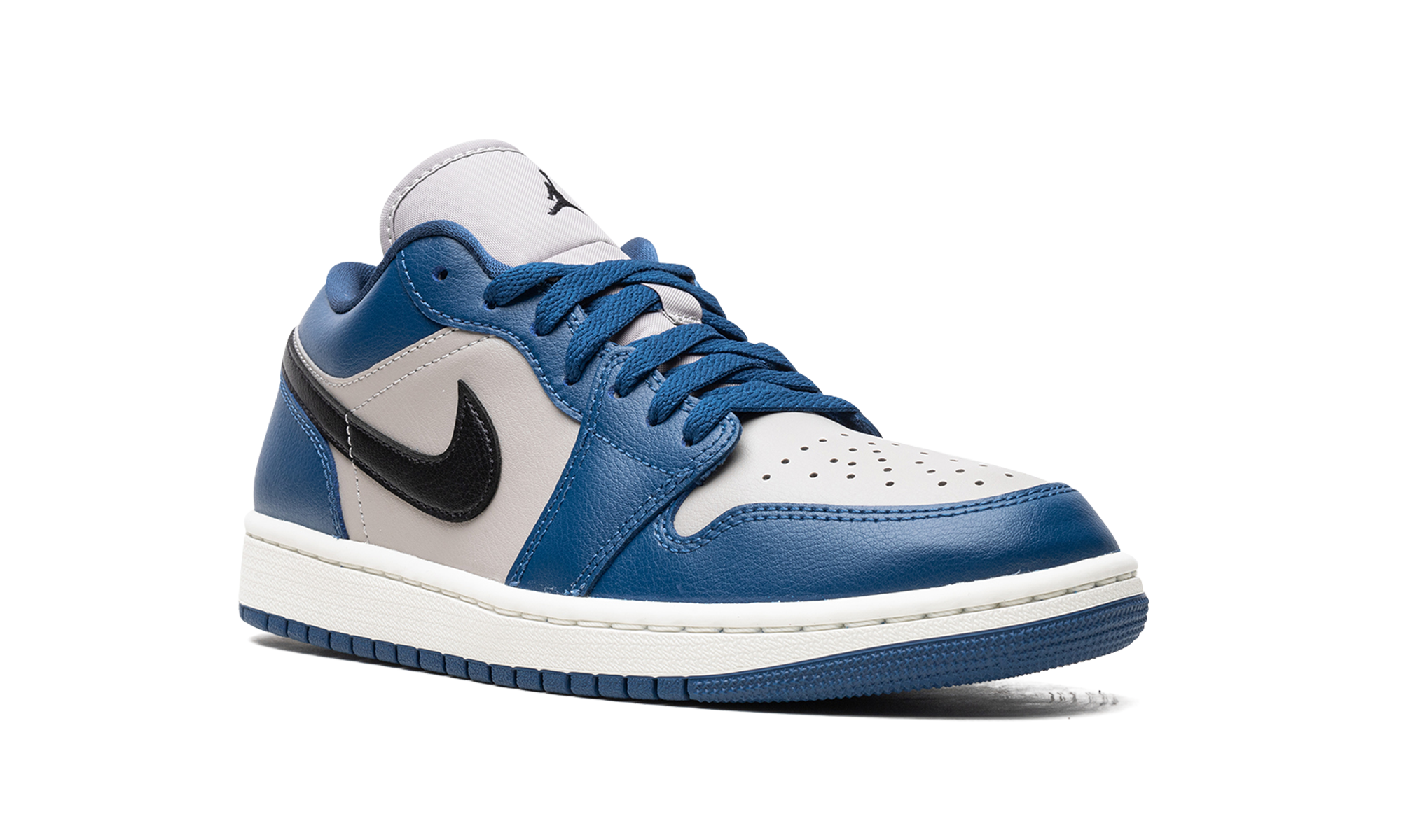 jordan 1 low french blue college grey women s+DC0774-402+diagnol right view