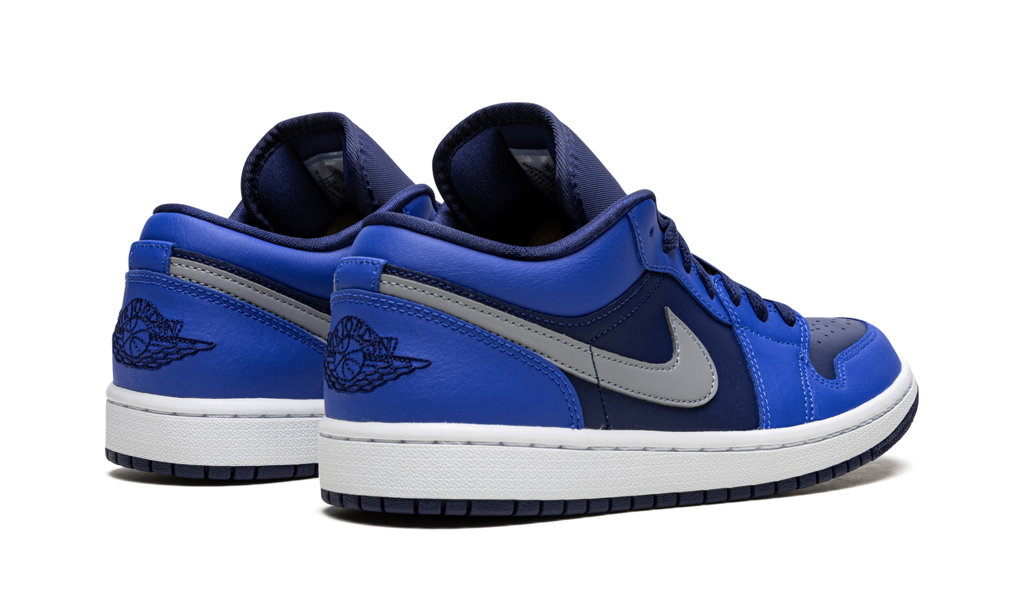 jordan 1 low game royal blue void women s+DC0774-400+diagnol right behind view