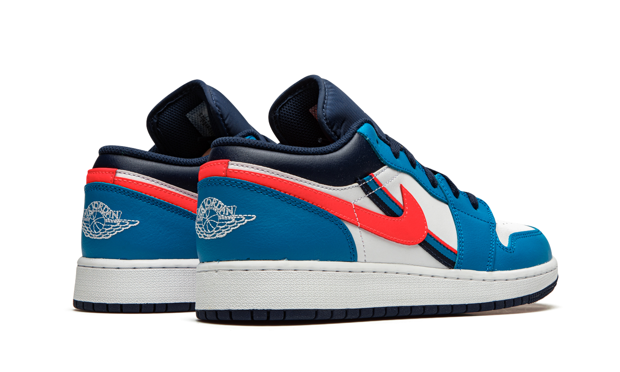 jordan 1 low game time gs+CV4892-100+diagnol right behind view