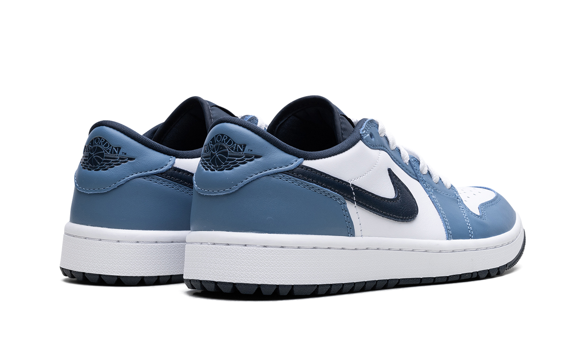jordan 1 low golf white aegean storm+DD9315-115+diagnol right behind view
