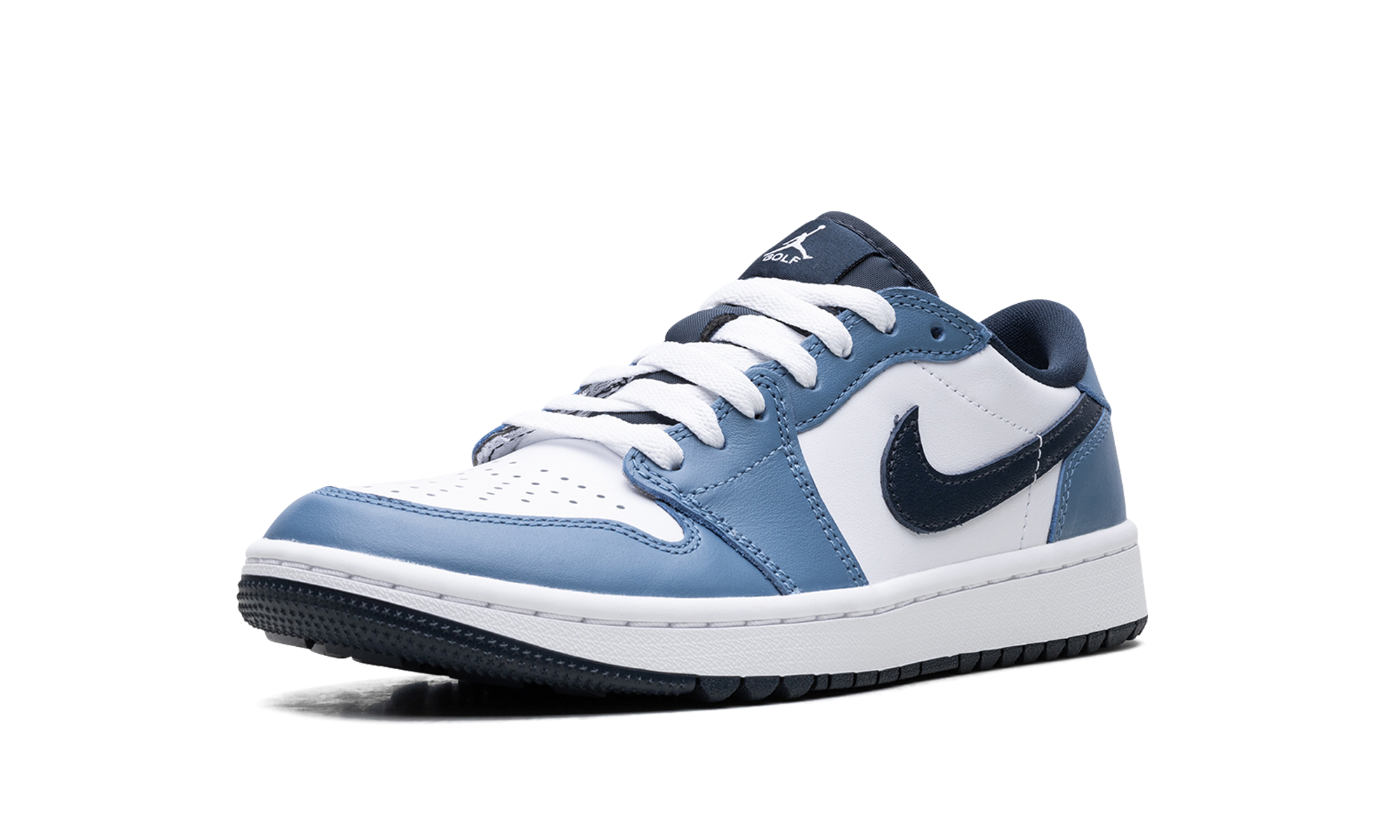 jordan 1 low golf white aegean storm+DD9315-115+left diagnol single view