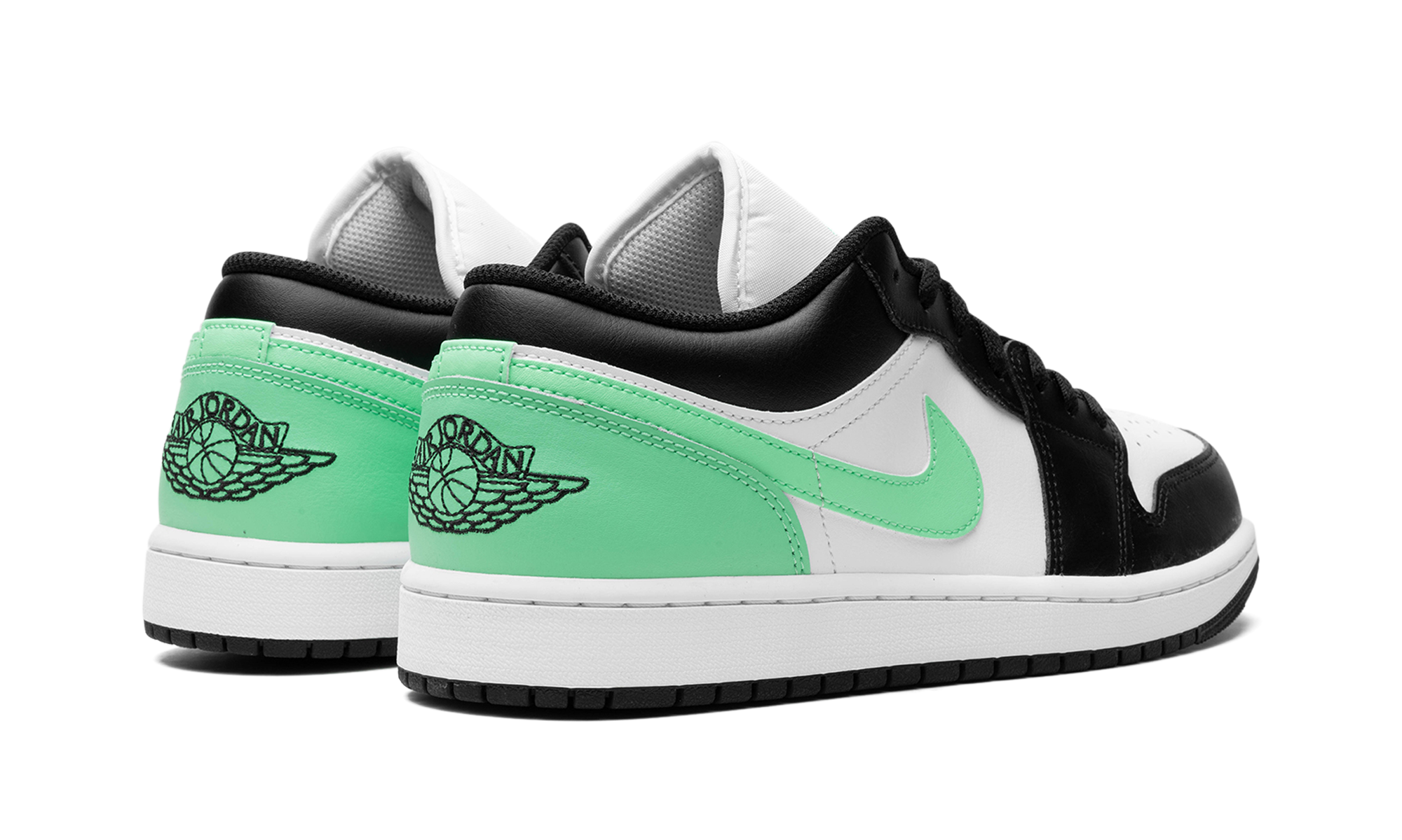 jordan 1 low green glow+553558-131+diagnol right behind view