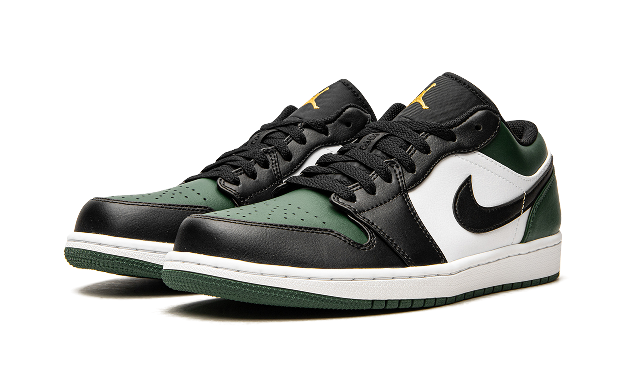 jordan 1 low green toe+553558-371+diagnol left view