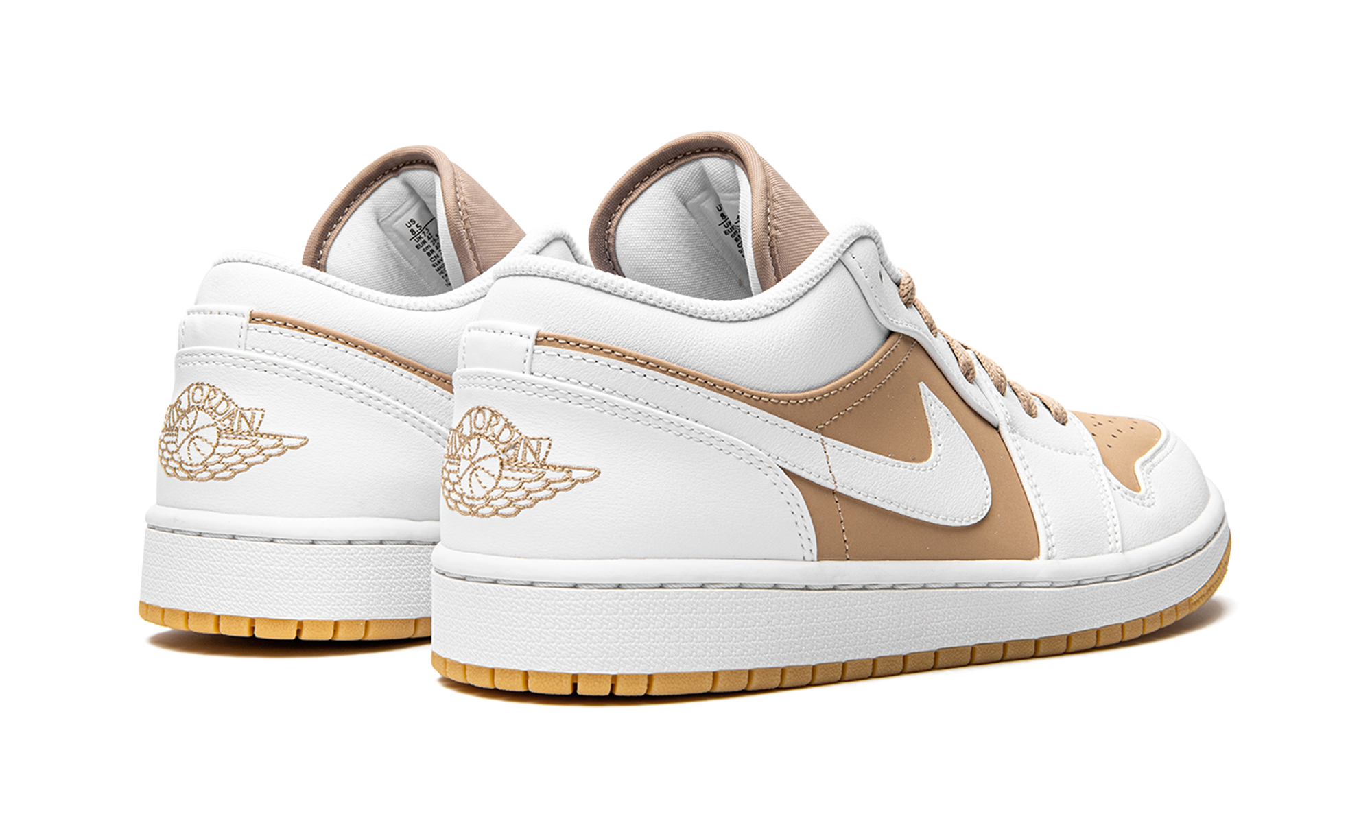 jordan 1 low gum white+DN6999-100+diagnol right behind view