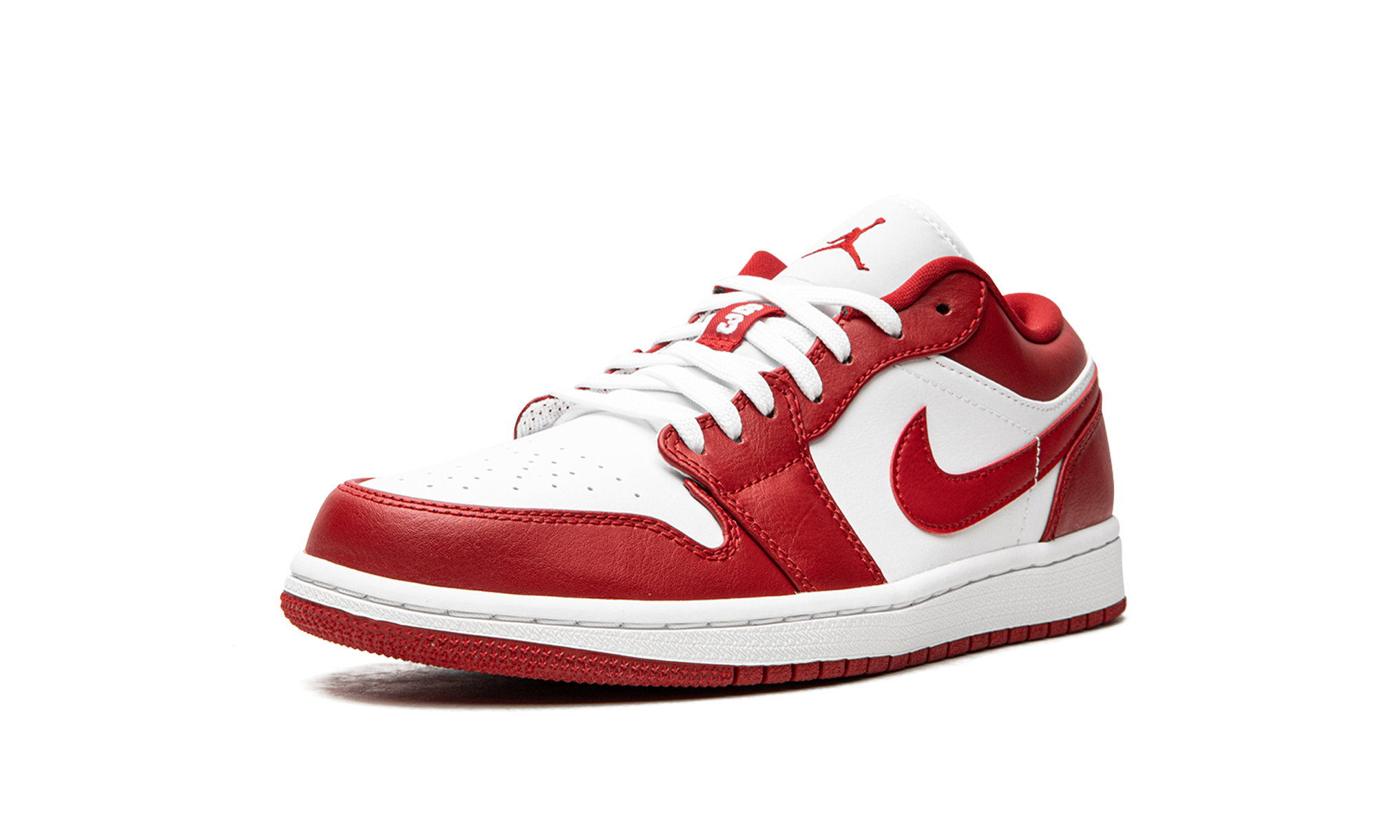 jordan 1 low gym red white+553558-611+left diagnol single view