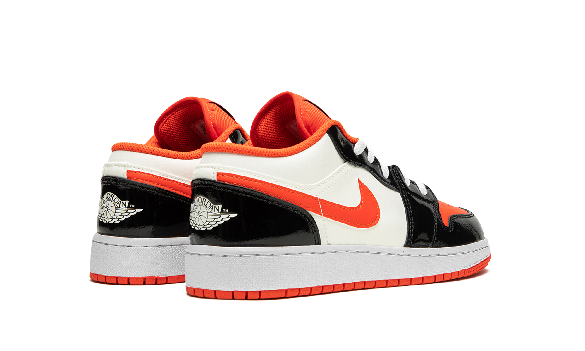 jordan 1 low halloween 2023 gs+DV1335-800+diagnol right behind view