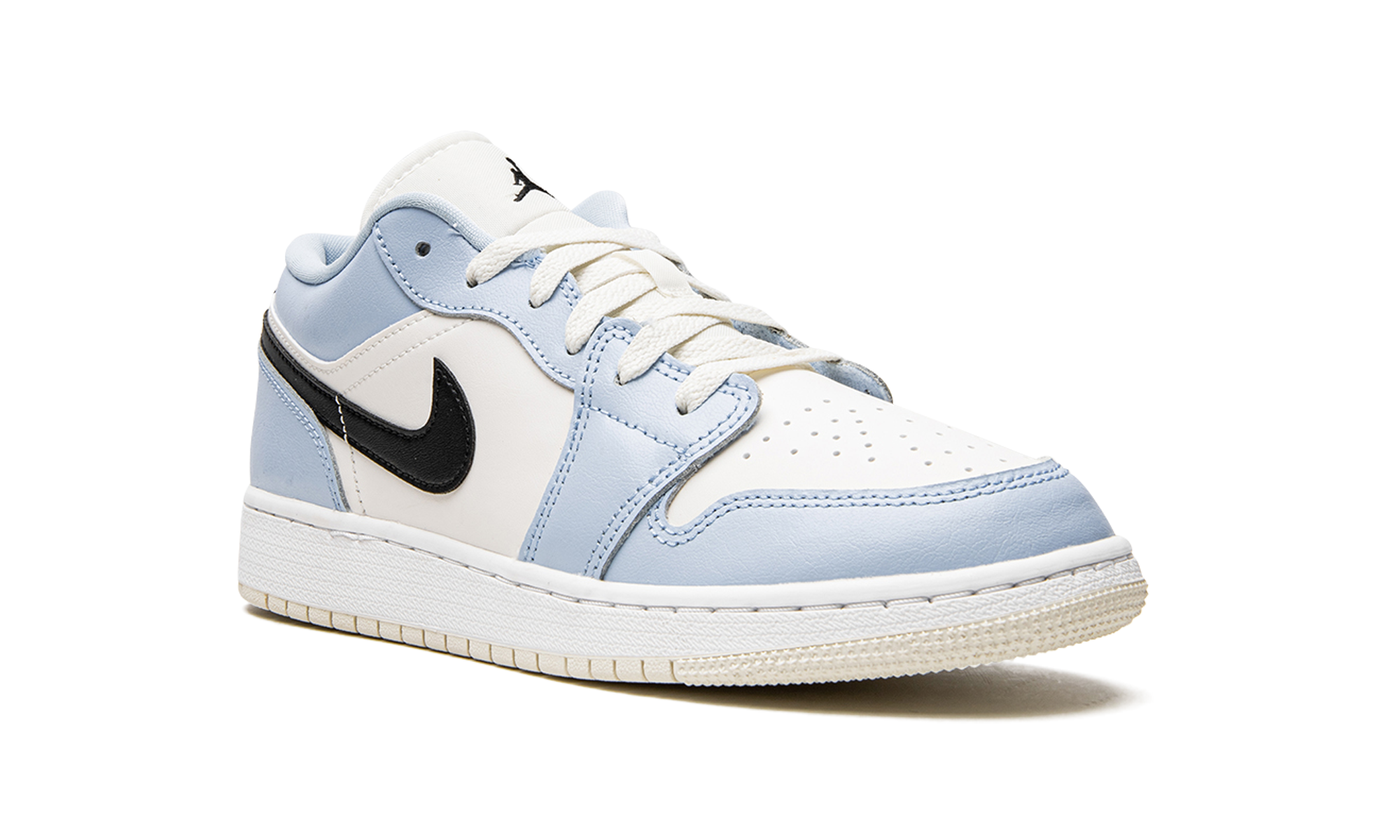 jordan 1 low ice blue black gs+554723-401+diagnol right view