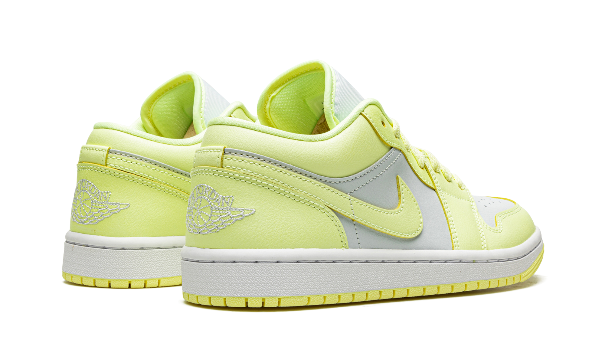 jordan 1 low lemonade women s+DC0774-007+diagnol right behind view