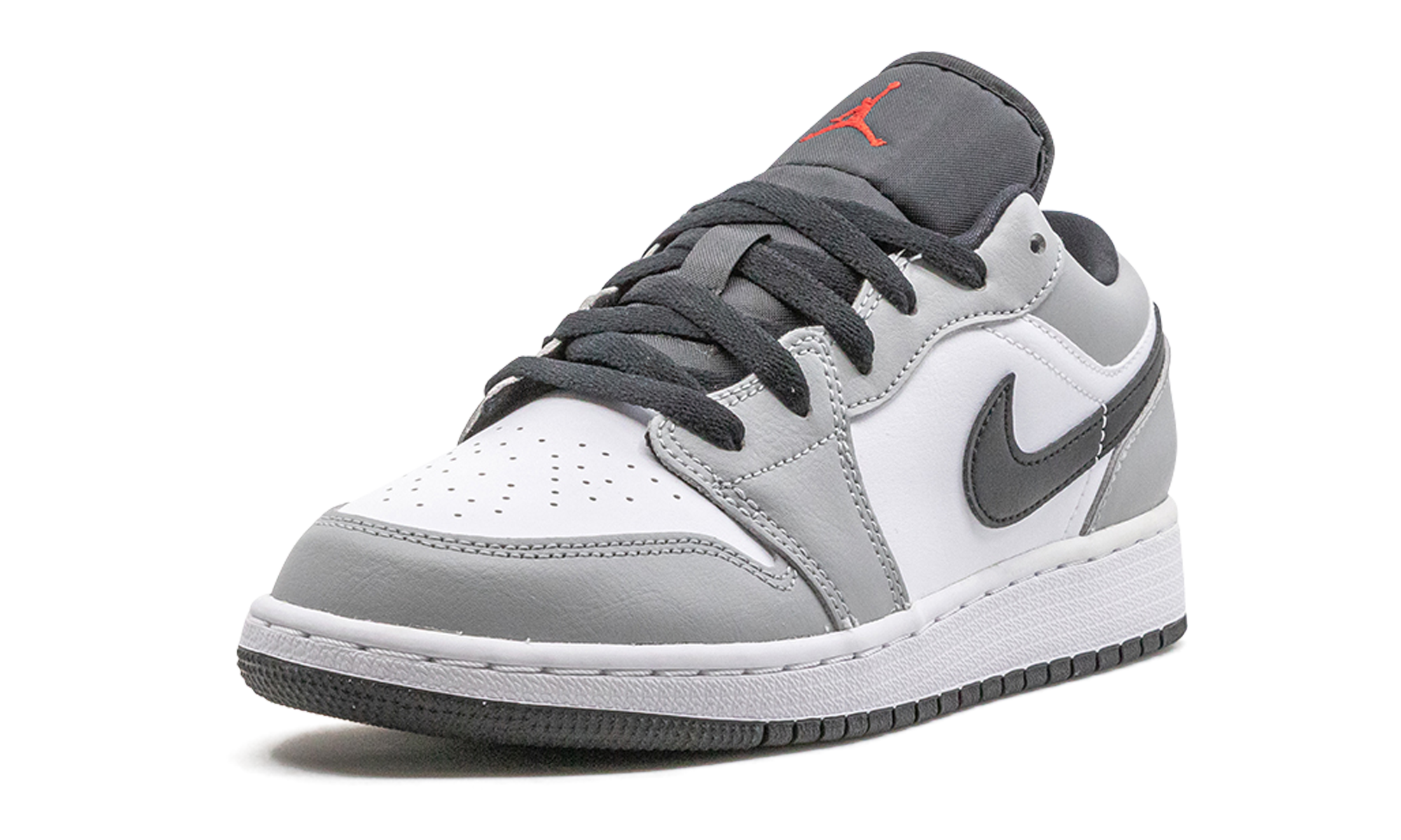 jordan 1 low light smoke grey gs+553560-030+left diagnol single view