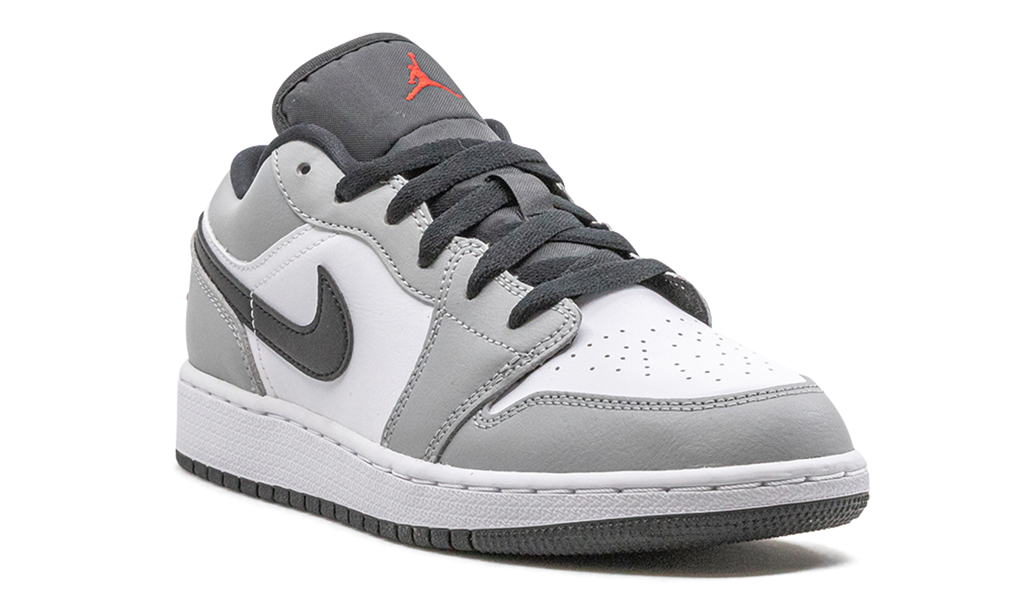 jordan 1 low light smoke grey gs+553560-030+diagnol right view
