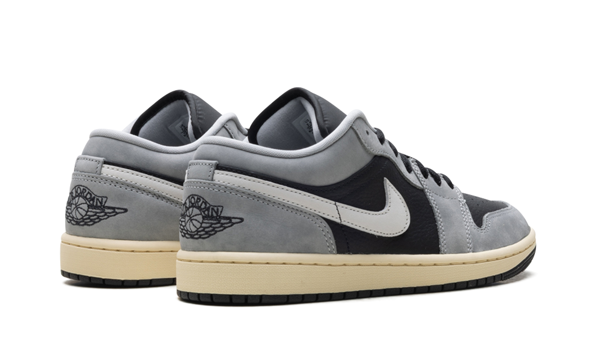 jordan 1 low light smoke grey off noir+HQ2010-012+diagnol right behind view