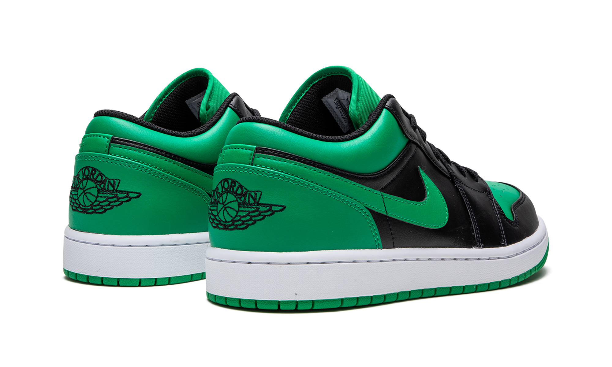 jordan 1 low lucky green+553558-065+diagnol right behind view