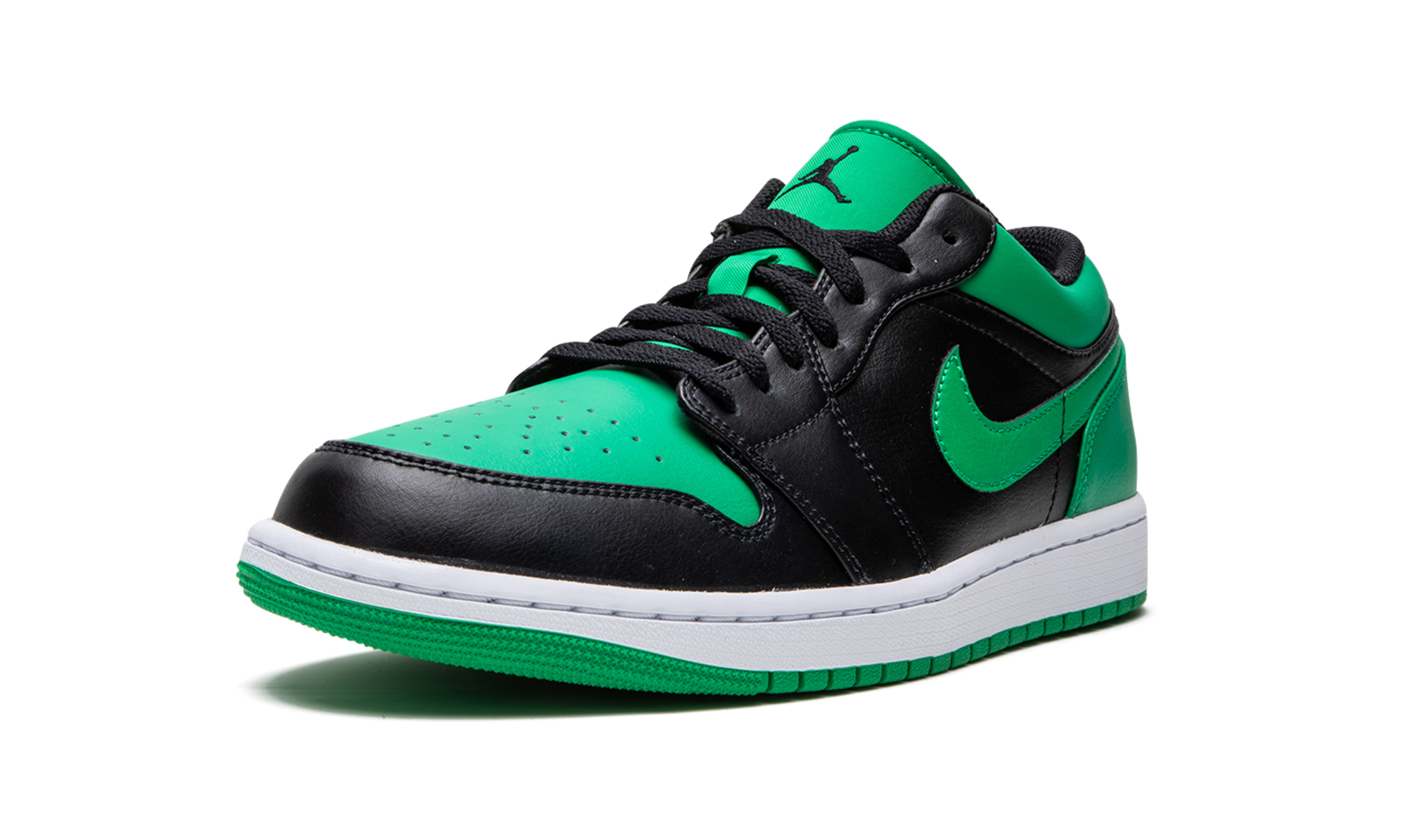 jordan 1 low lucky green+553558-065+left diagnol single view