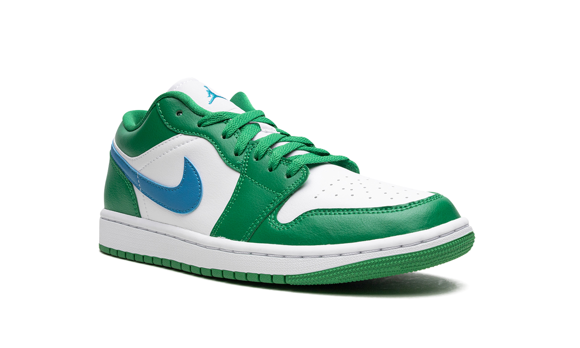 jordan 1 low lucky green aquatone women s+DC0774-304+diagnol right view