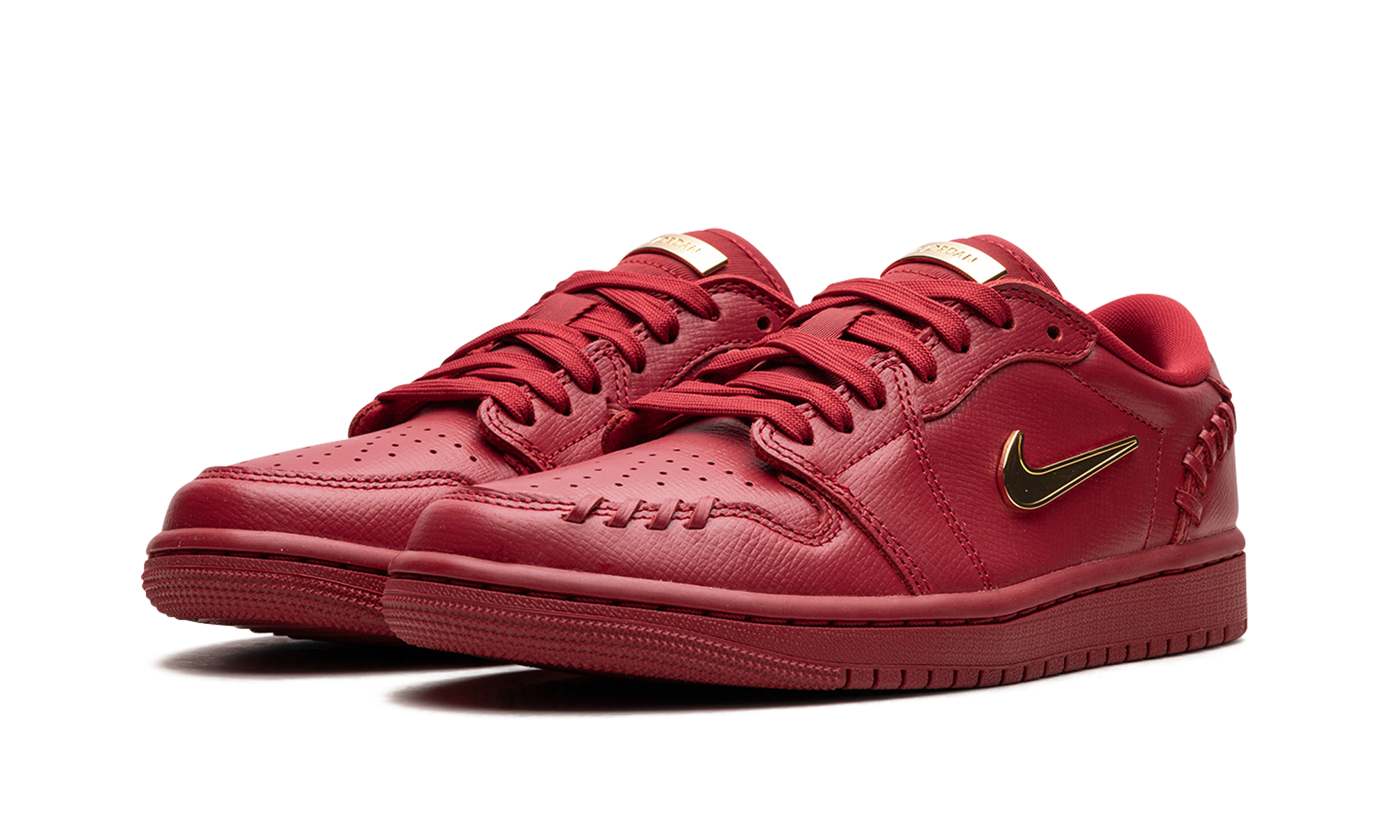jordan 1 low method of make gym red metallic gold women s+FN5032-607+diagnol left view