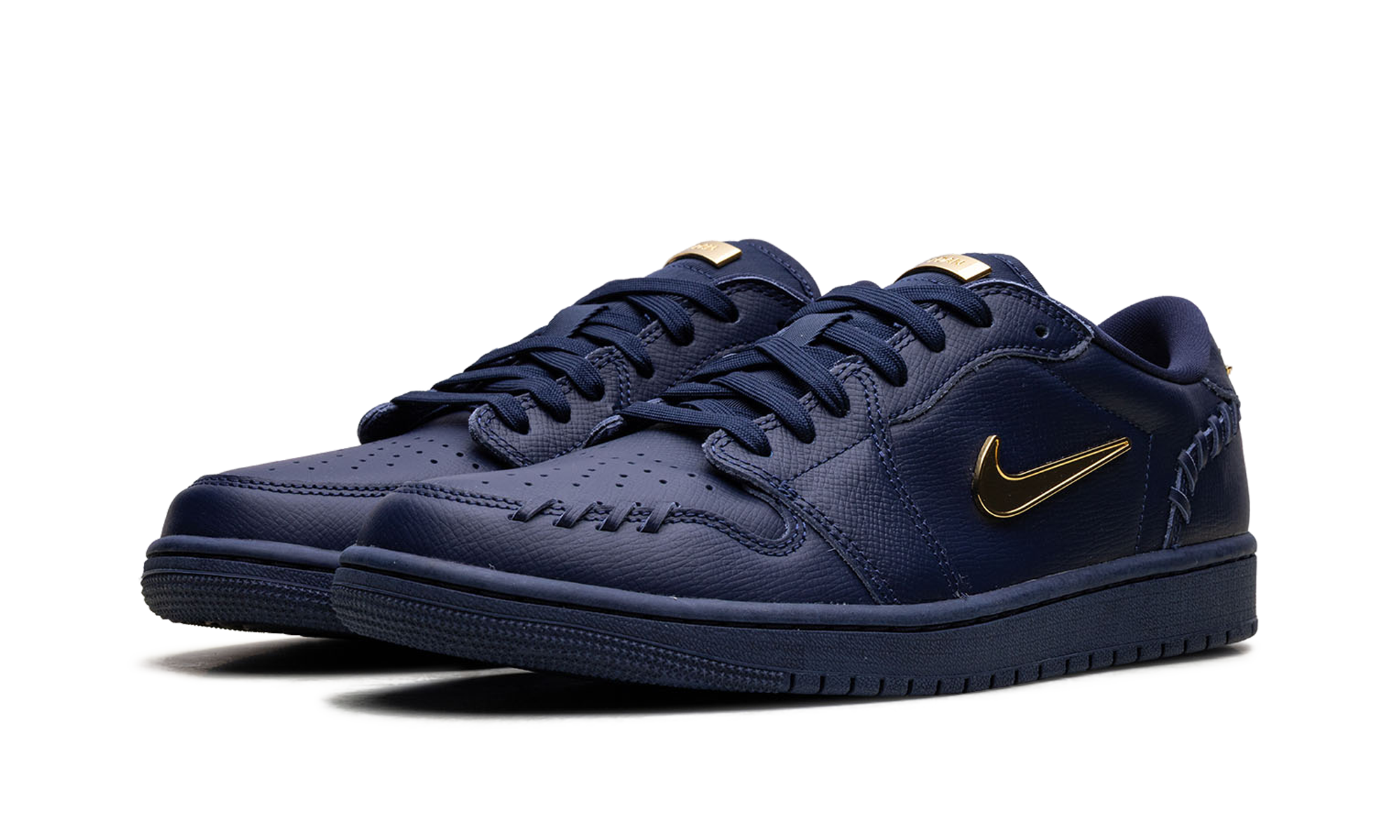 jordan 1 low method of make midnight navy metallic gold women s+FN5032-400+diagnol left view