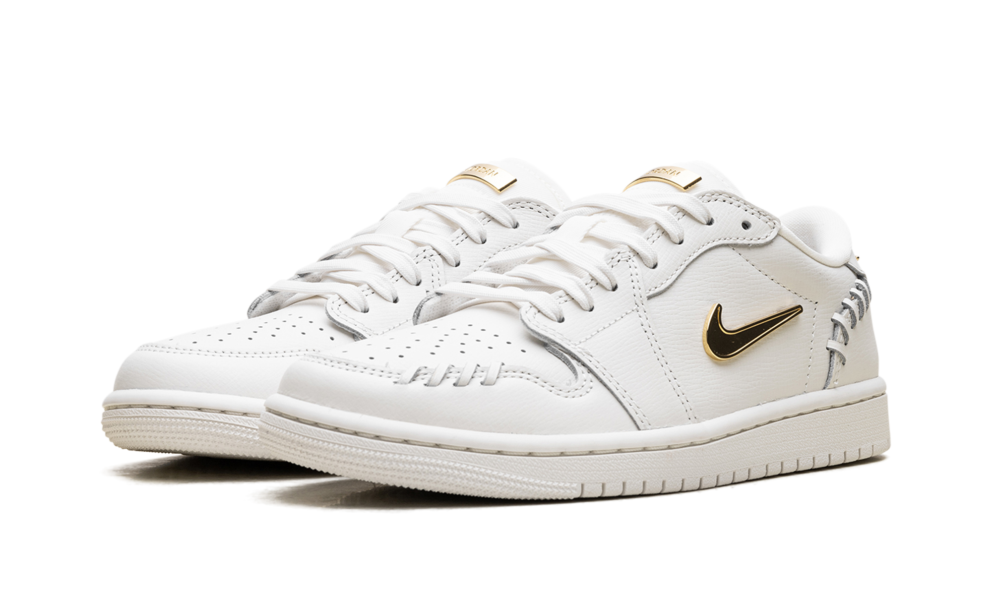 jordan 1 low method of make sail metallic gold women s+FN5032-100+diagnol left view