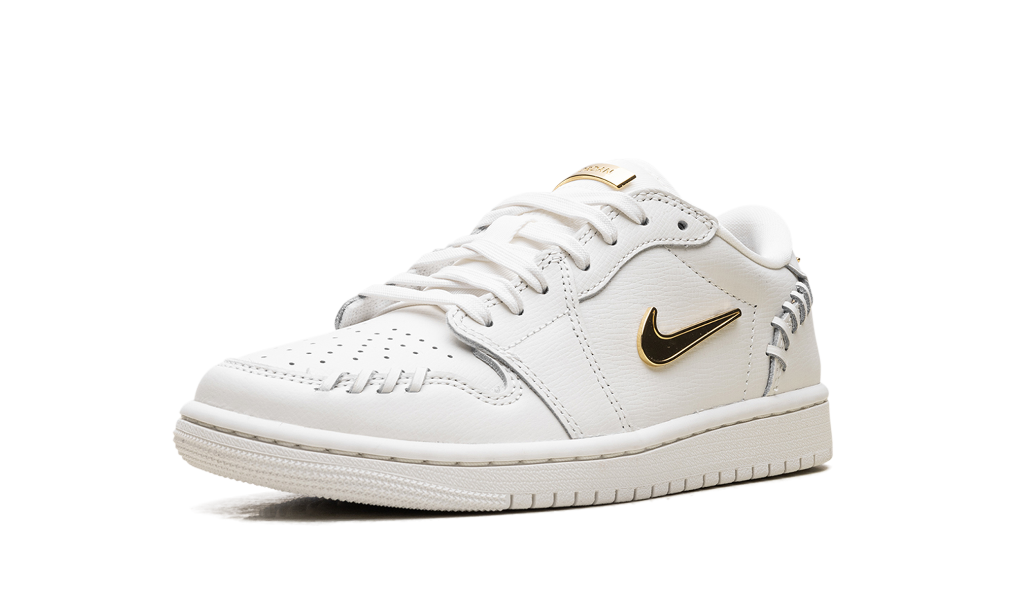 jordan 1 low method of make sail metallic gold women s+FN5032-100+left diagnol single view