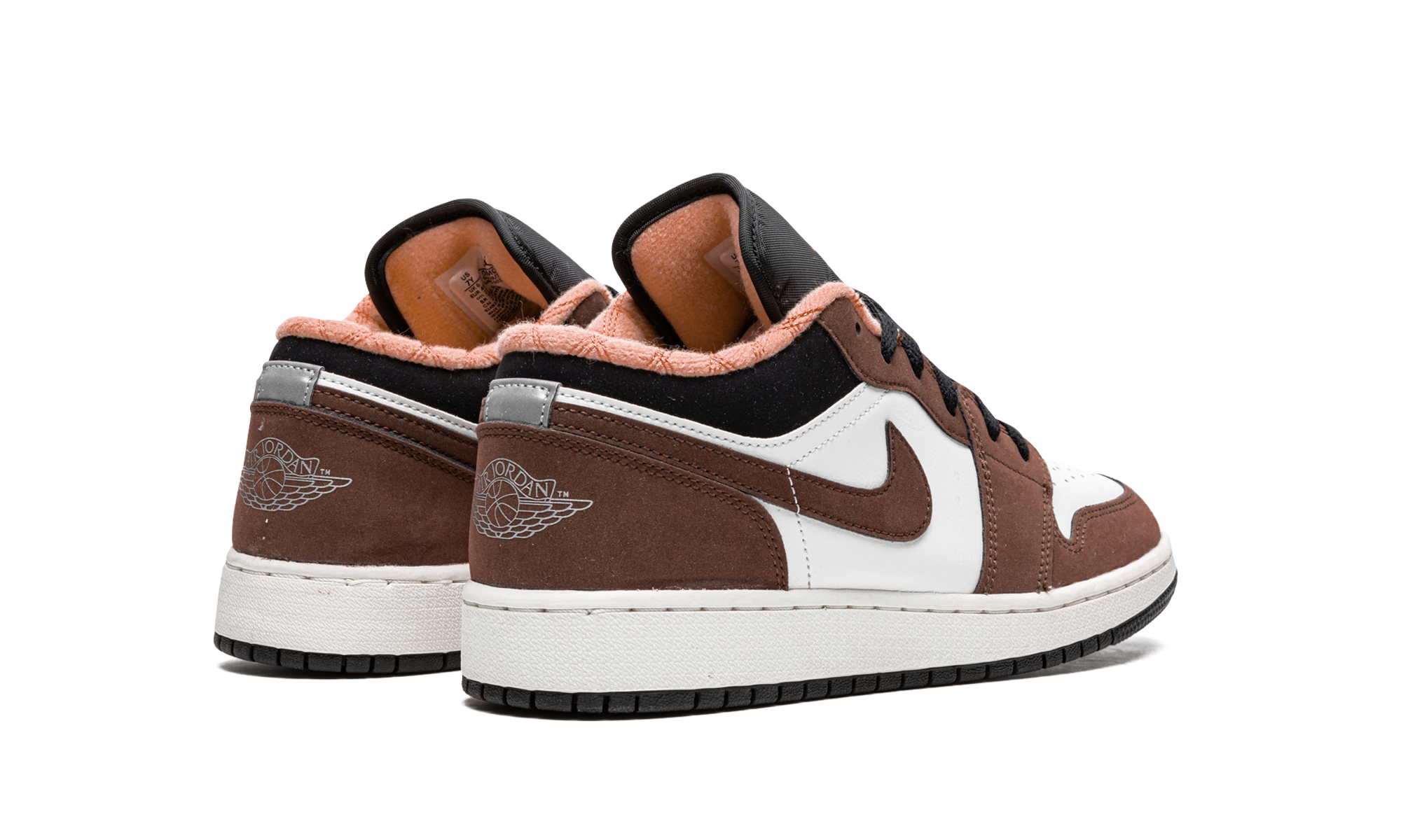 jordan 1 low mocha gs+DM0589-200+diagnol right behind view
