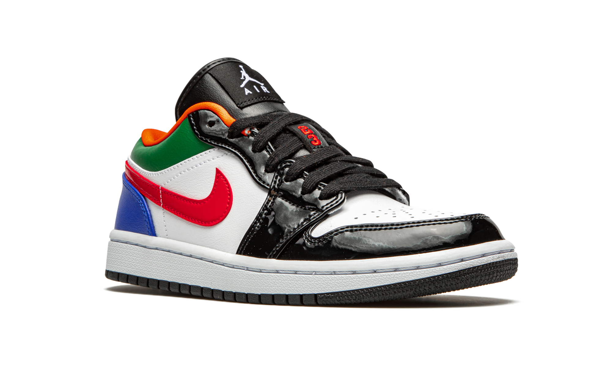 jordan 1 low multi color black toe women s+CZ4776-101+diagnol right view