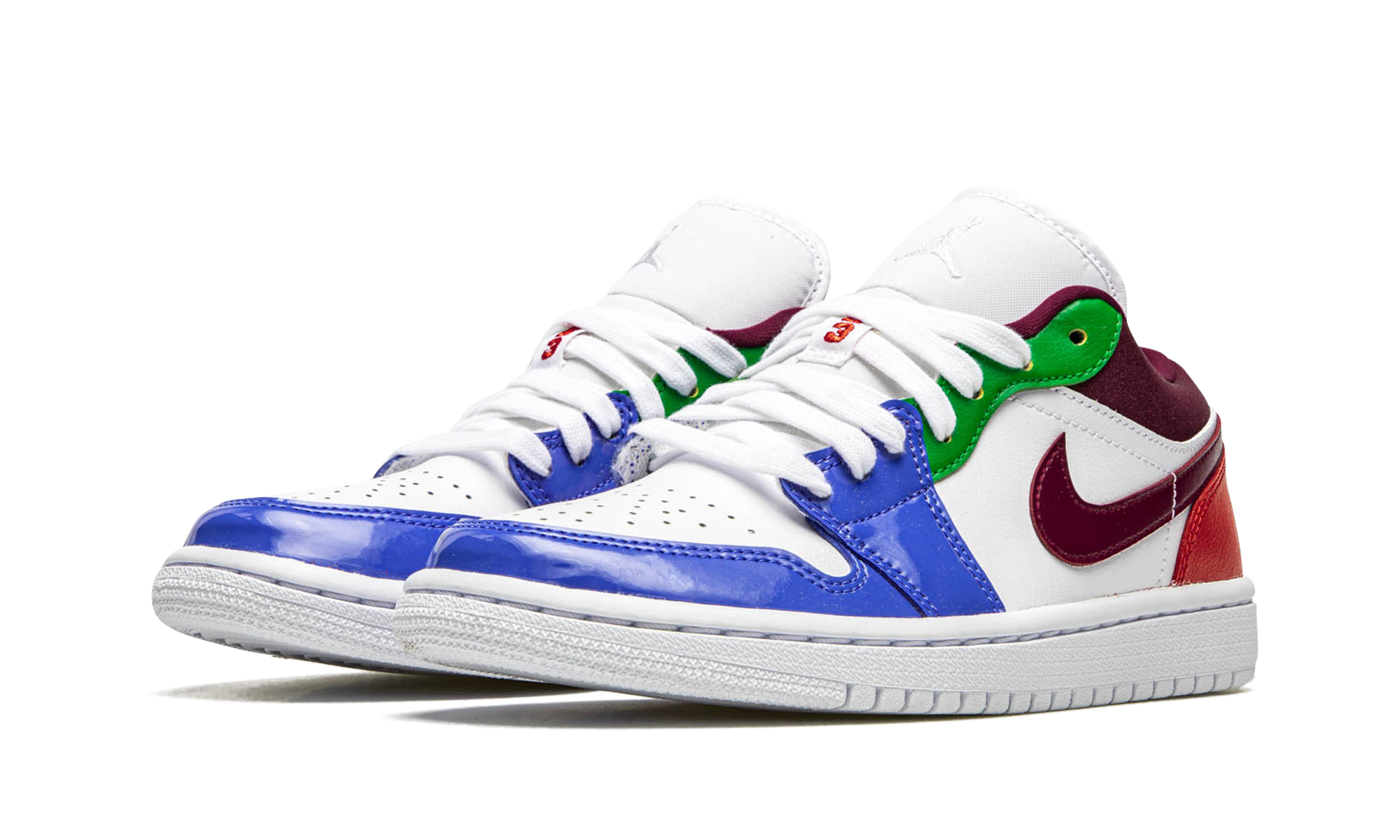 jordan 1 low multi color women s+DB5455-100+diagnol left view
