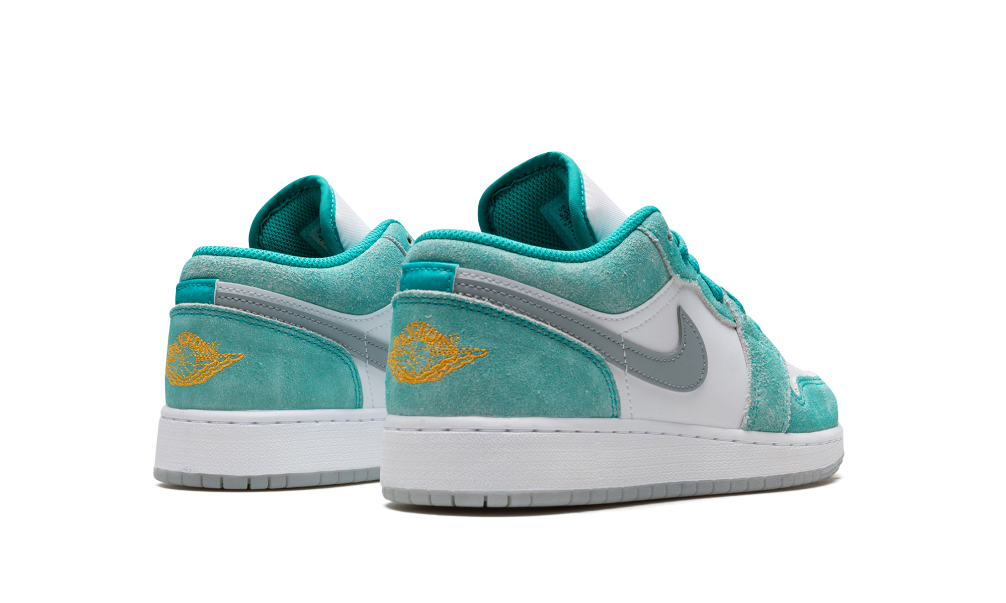 jordan 1 low new emerald gs+DO8244-301+diagnol right behind view
