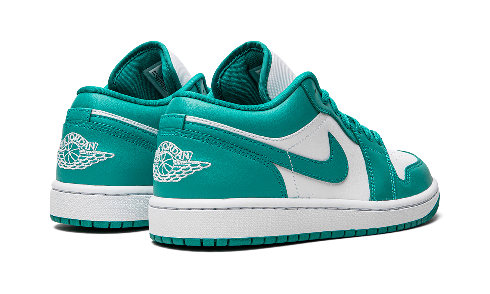 jordan 1 low new emerald women s+DC0774-132+diagnol right behind view