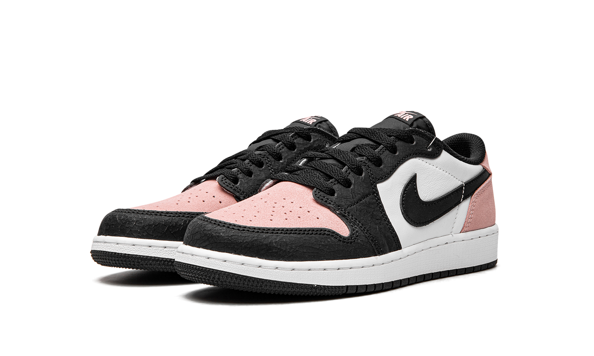 jordan 1 low og bleached coral gs+CZ0858-061+diagnol left view