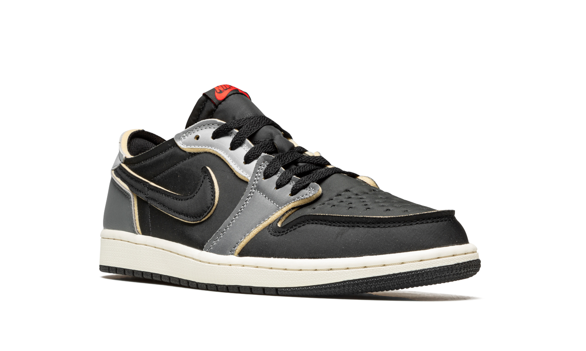jordan 1 low og ex black smoke grey+DV0982-006+diagnol right view