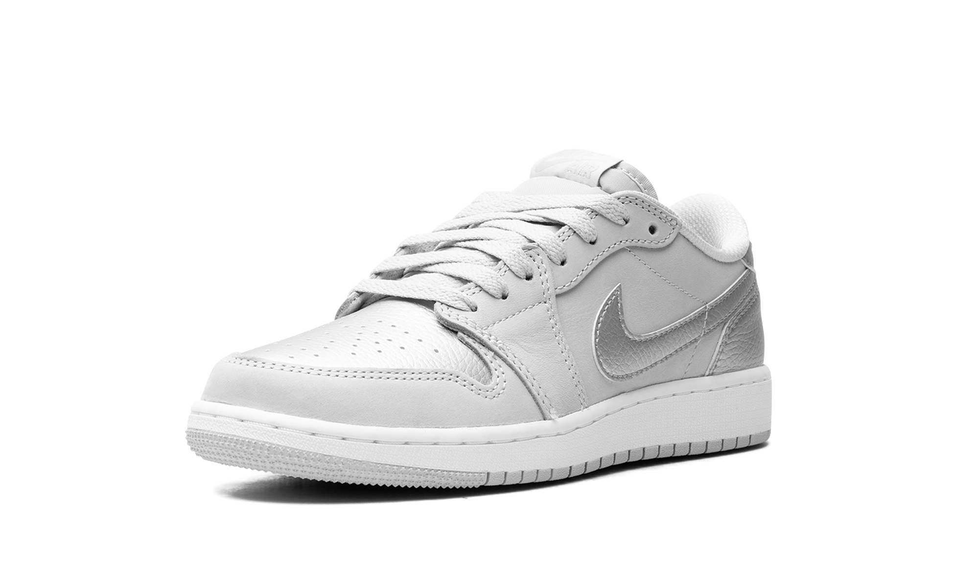 jordan 1 low og metallic silver gs+CZ0858-002+left diagnol single view
