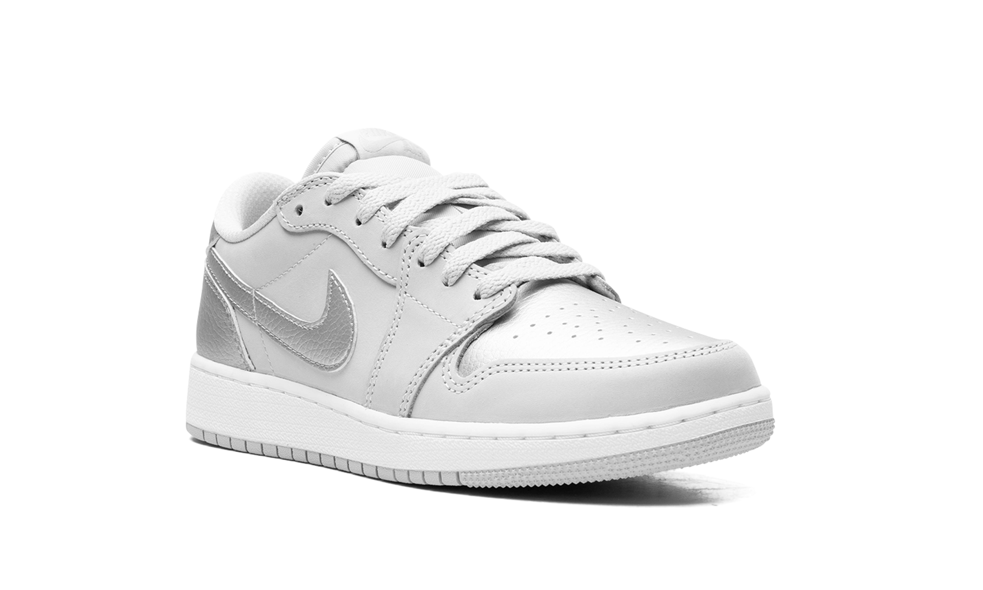 jordan 1 low og metallic silver gs+CZ0858-002+diagnol right view