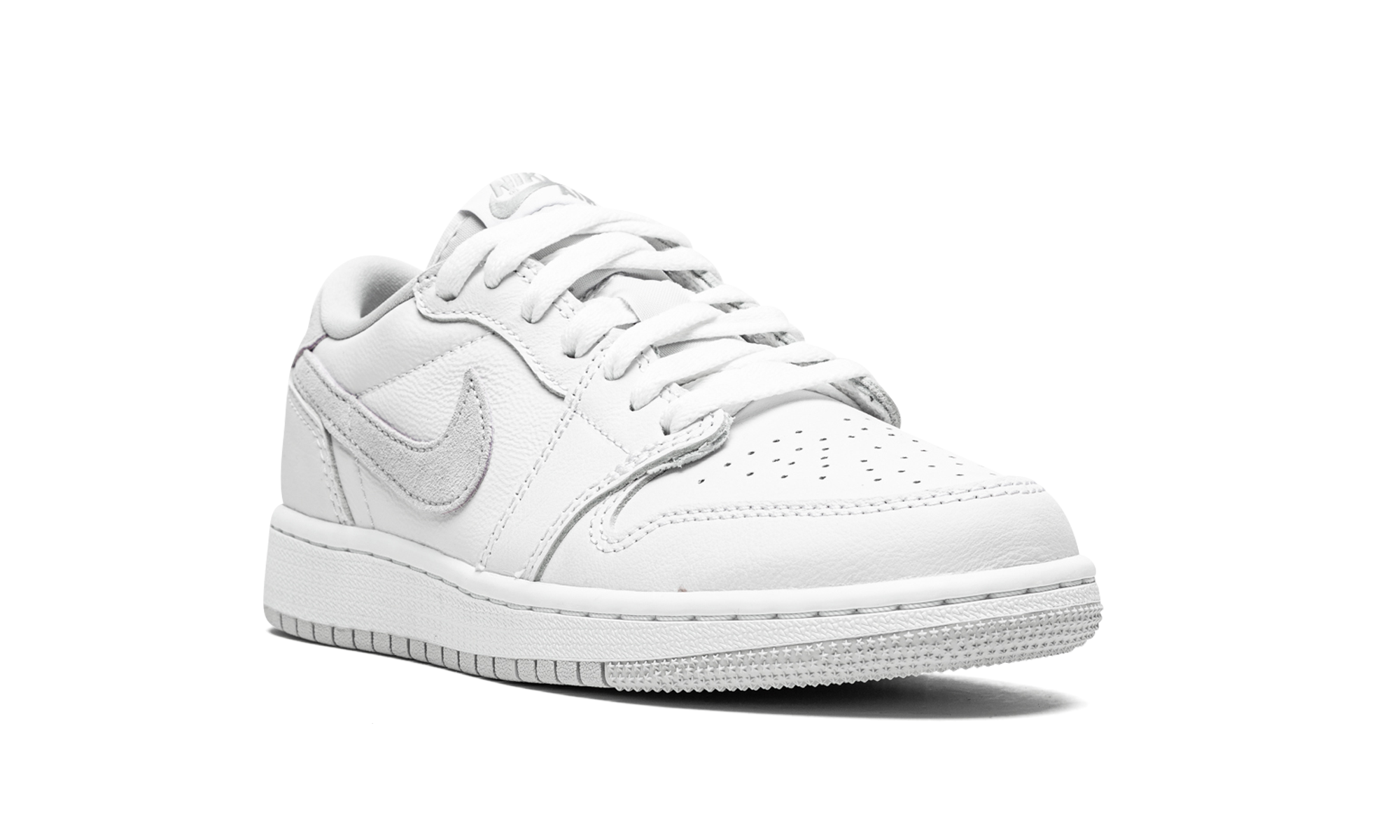 jordan 1 low og neutral grey 2021 gs+CZ0858-100+diagnol right view