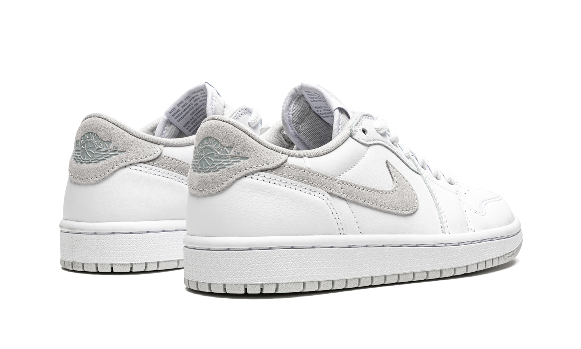 jordan 1 low og neutral grey 2021 women s+CZ0775-100+diagnol right behind view