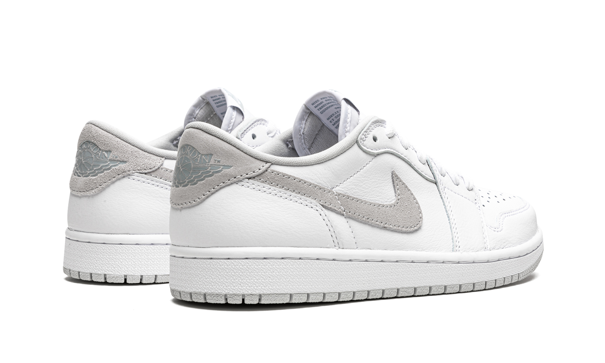 jordan 1 low og neutral grey 2021 2024+CZ0790-100+diagnol right behind view
