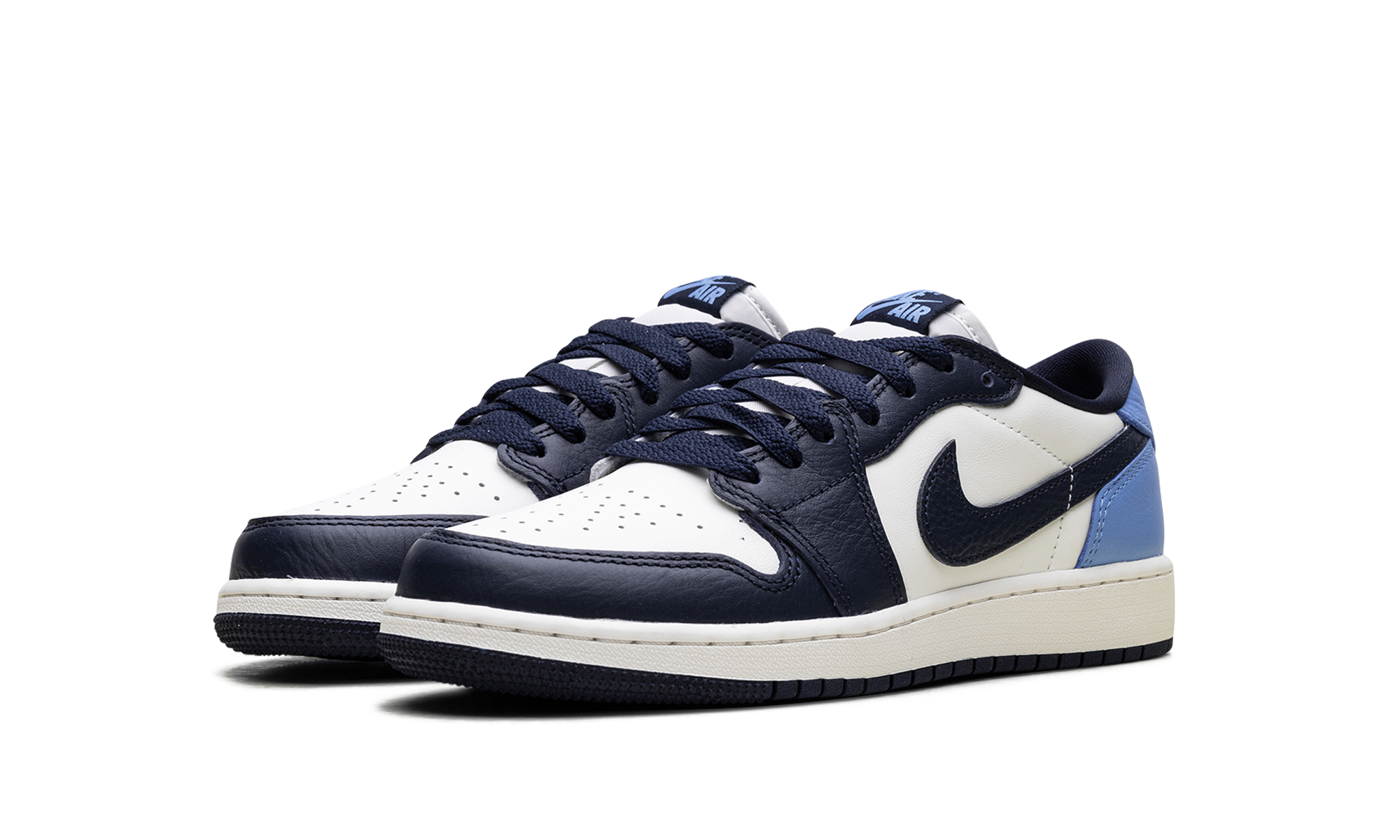 jordan 1 low og obsidian unc gs+CZ0858-400+diagnol left view