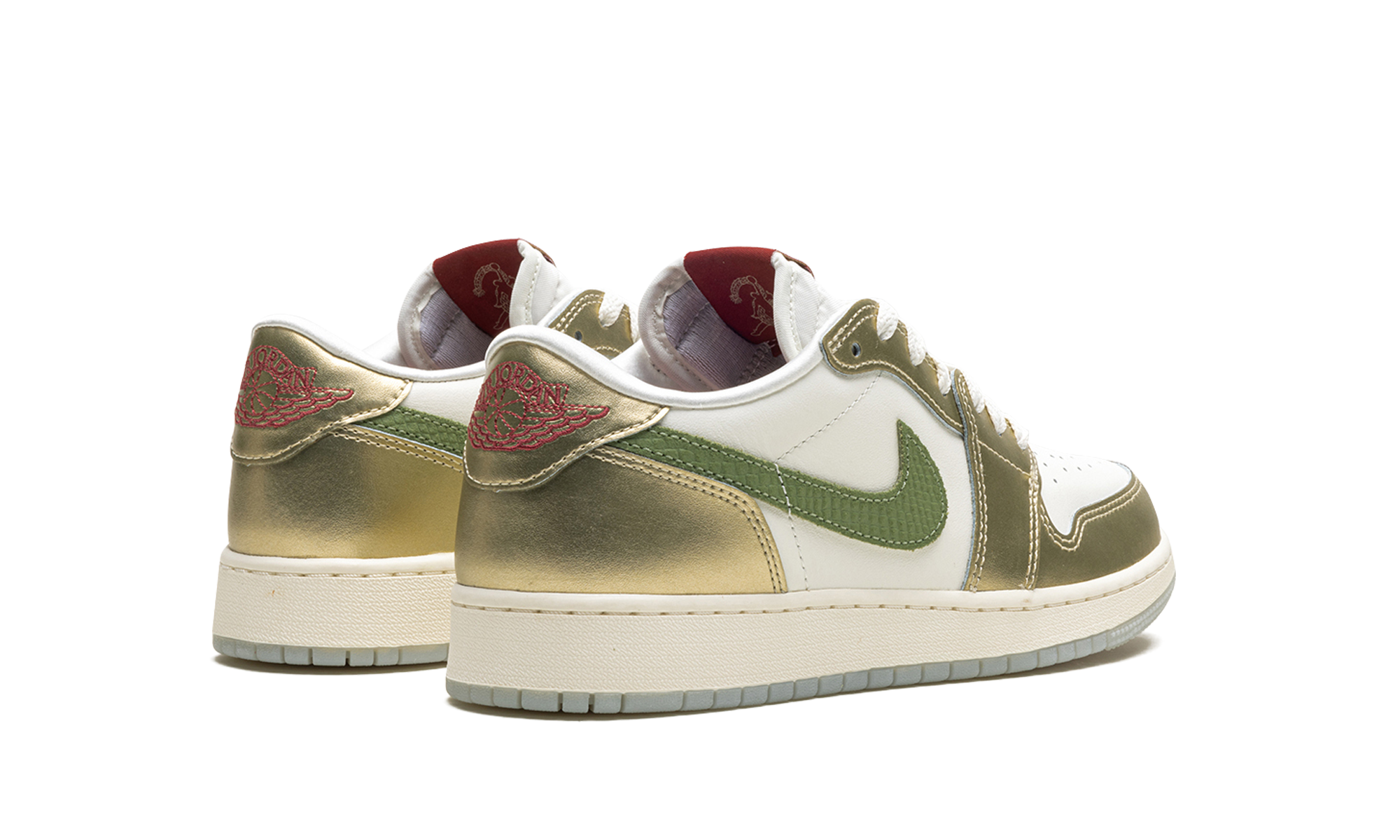 jordan 1 low og year of the dragon 2024 gs+FQ6593-100+diagnol right behind view